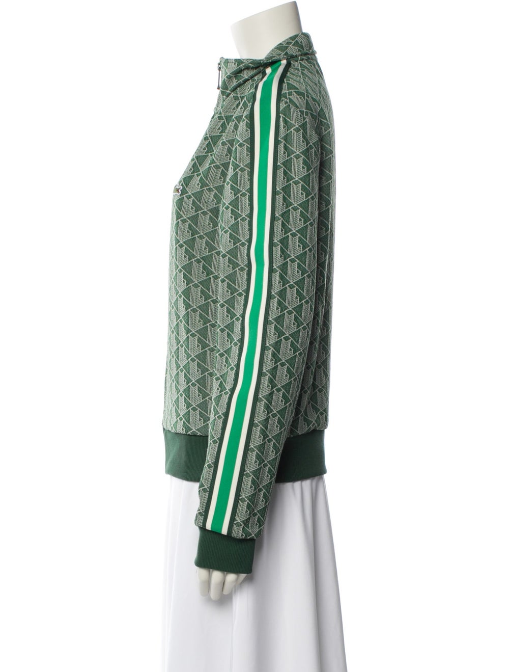 Lacoste Jacket Green Tweed Pattern Grosgrain Trim… - image 2