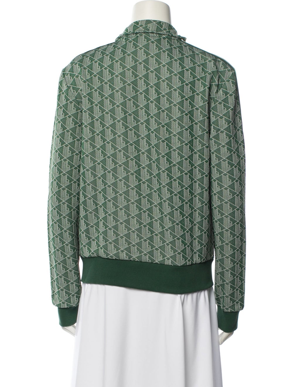 Lacoste Jacket Green Tweed Pattern Grosgrain Trim… - image 3
