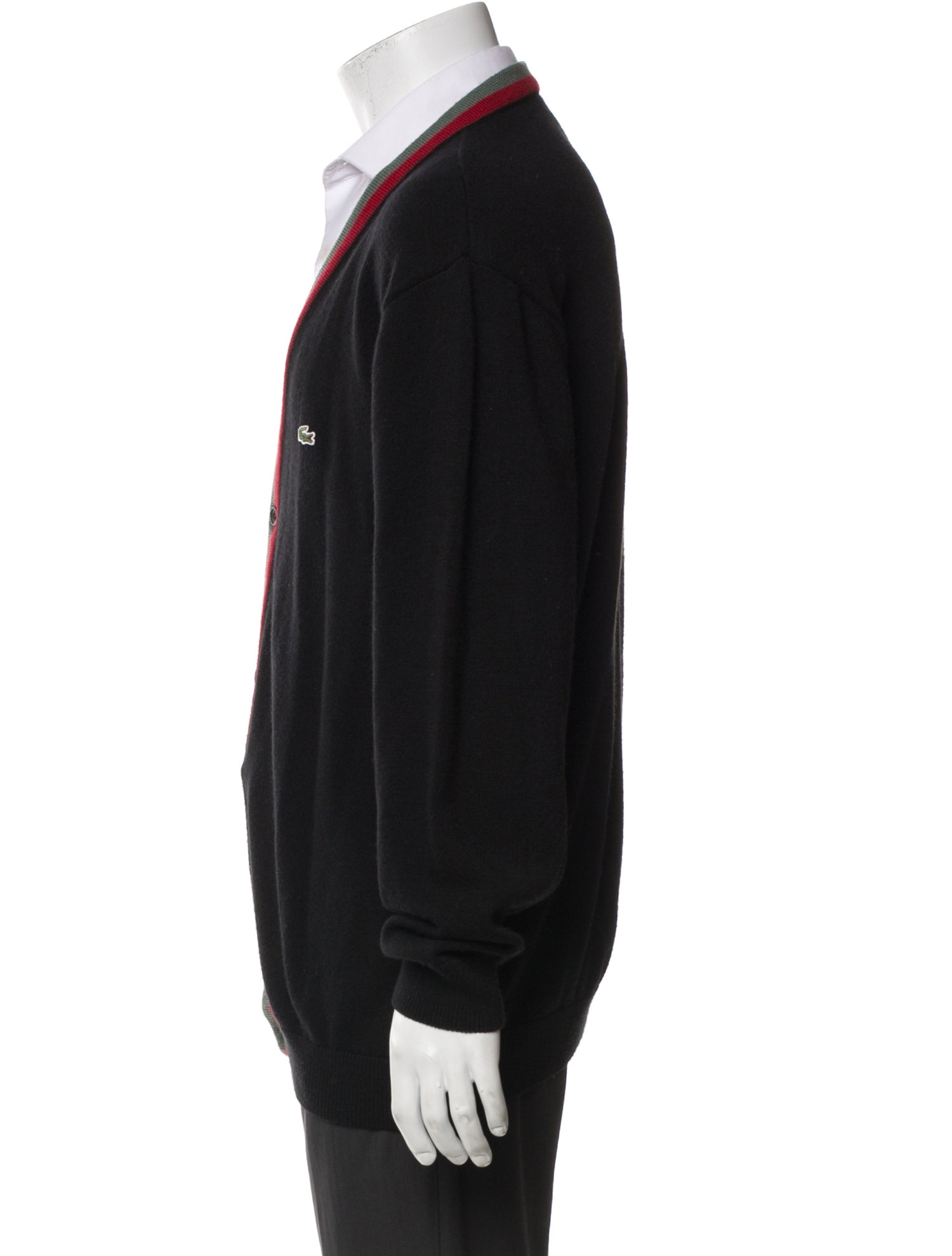 Lacoste Graphic Print V-Neck Cardigan