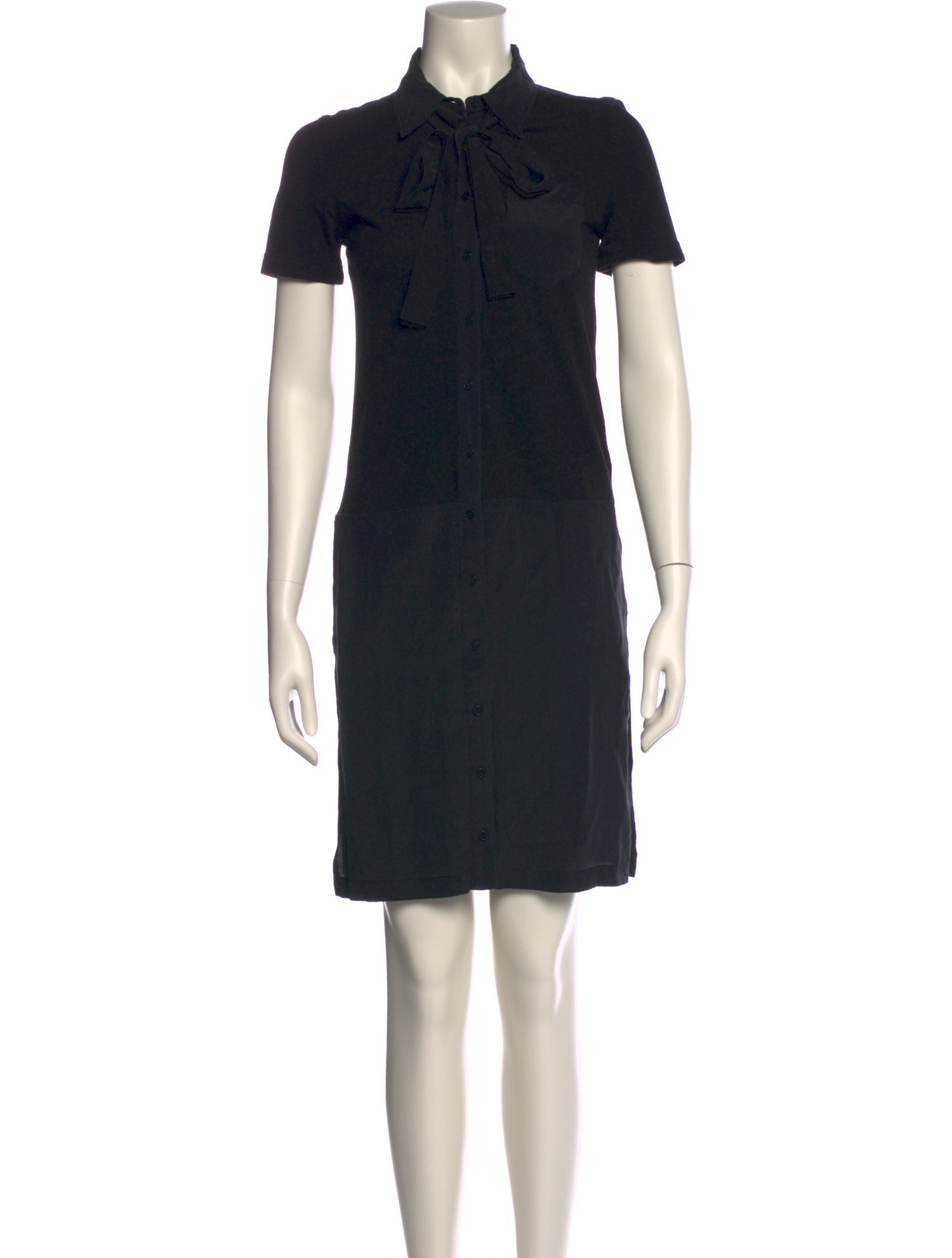 Lacoste Mock Neck Knee-Length Dress