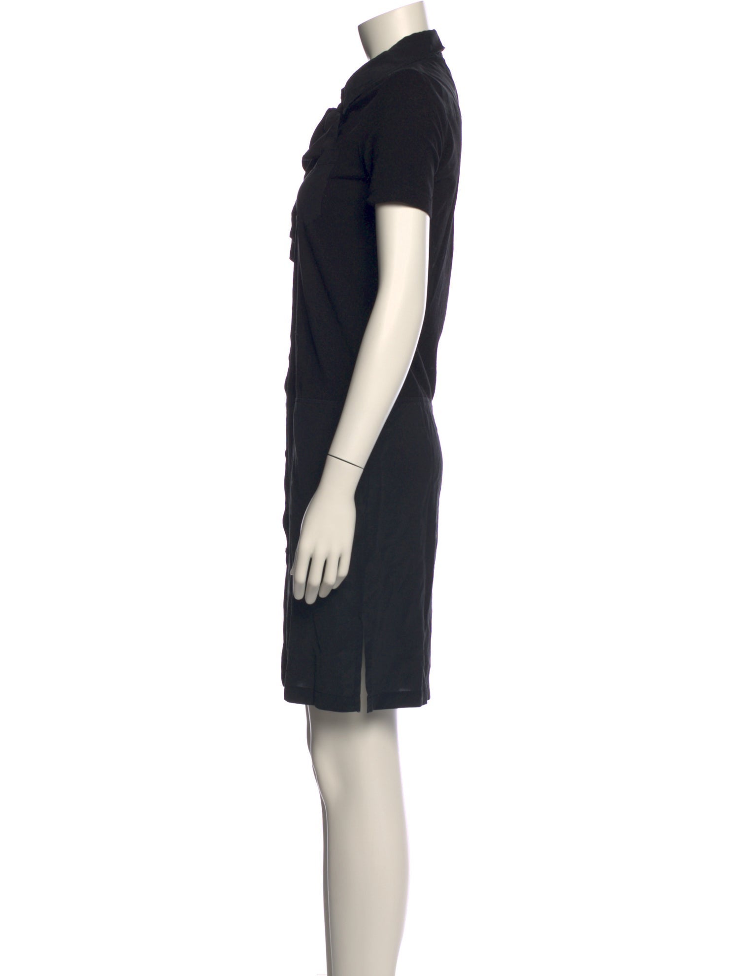 Lacoste Mock Neck Knee-Length Dress