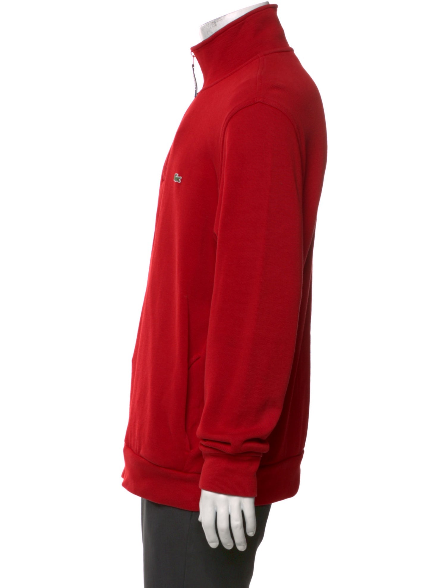 Lacoste Graphic Print Mock Neck Pullover