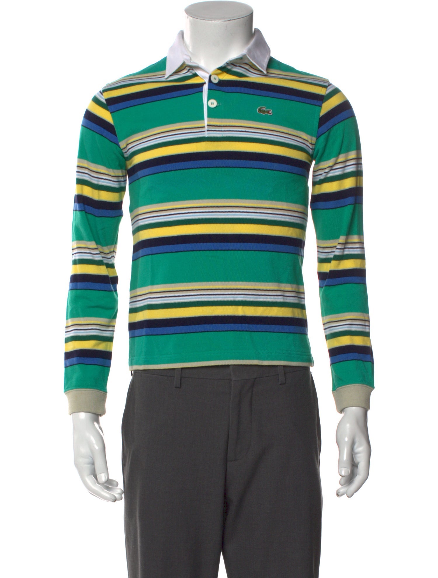 Lacoste Striped Collar Polo Shirt