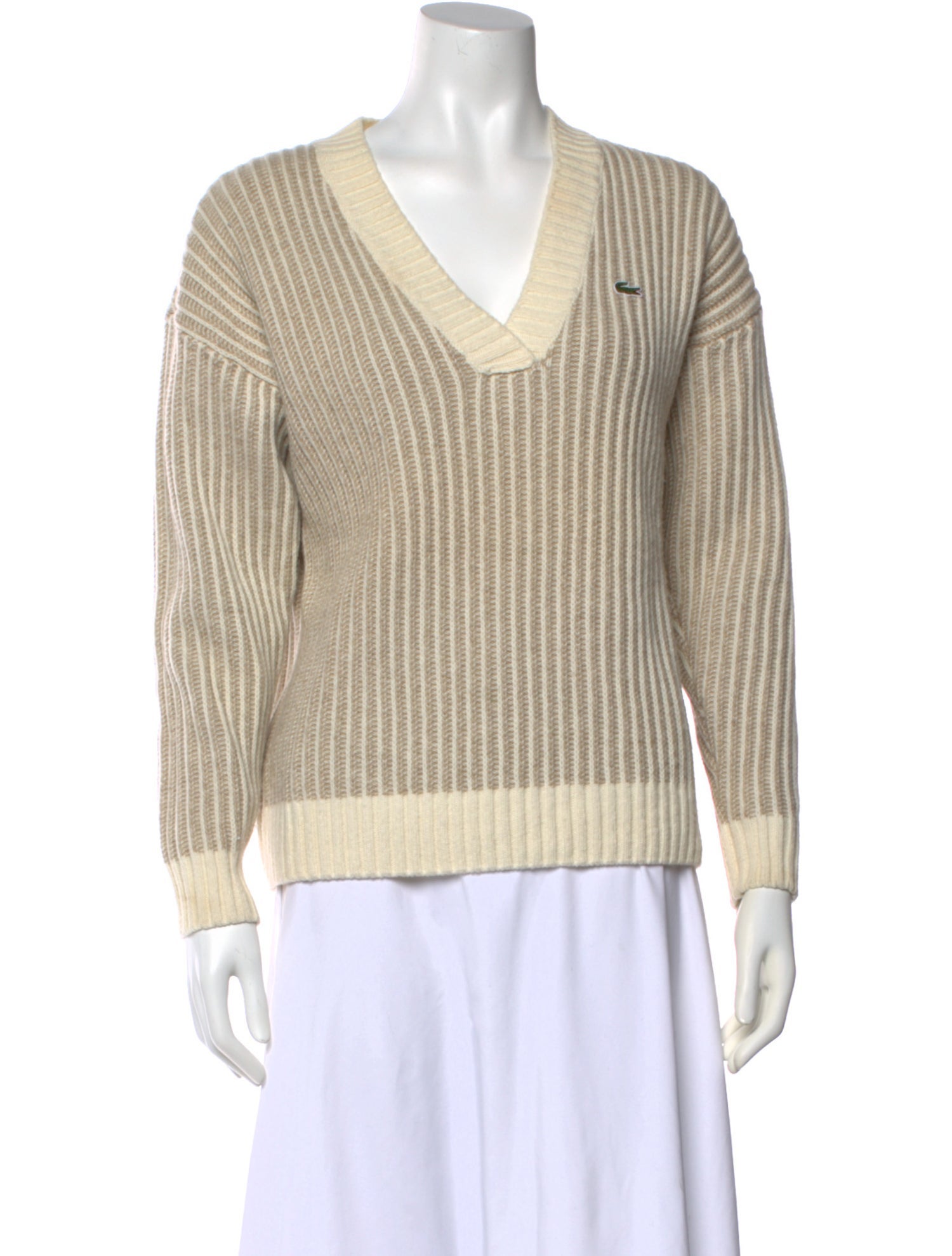 Lacoste Wool V-Neck Sweater