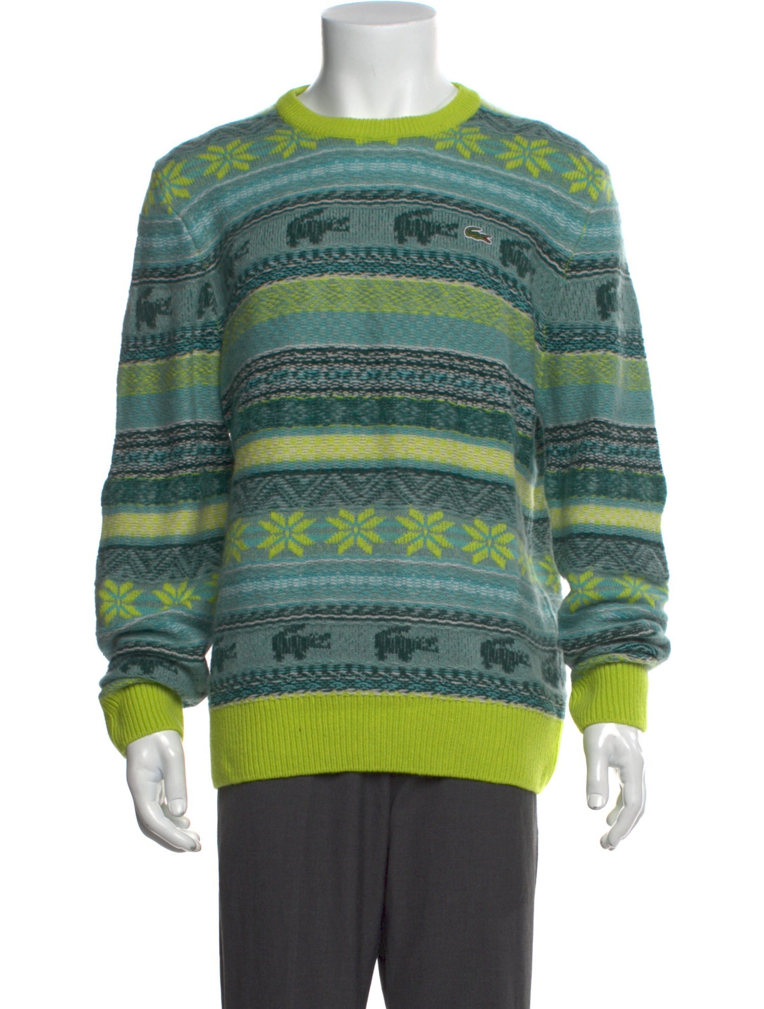 Lacoste Striped Crew Neck Pullover