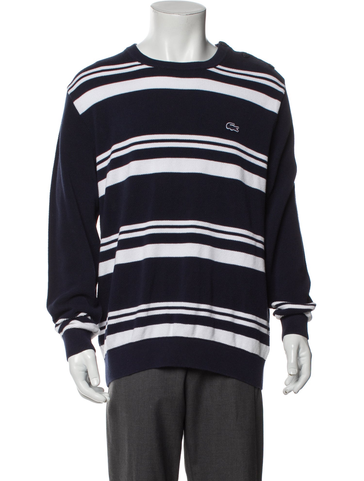 Lacoste Striped Crew Neck Pullover