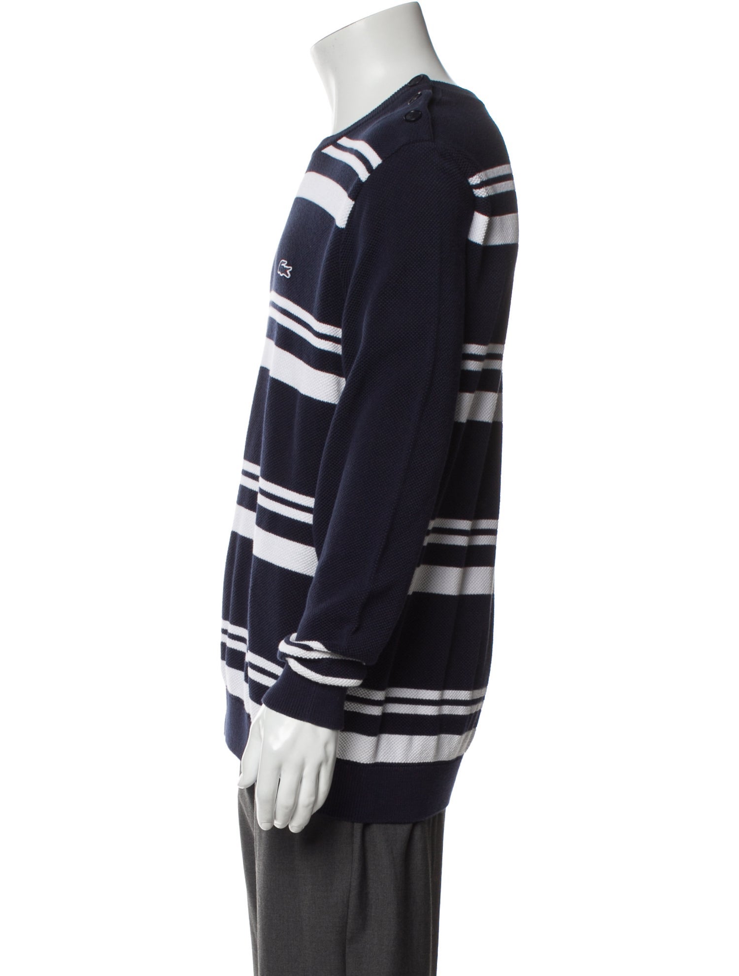 Lacoste Striped Crew Neck Pullover