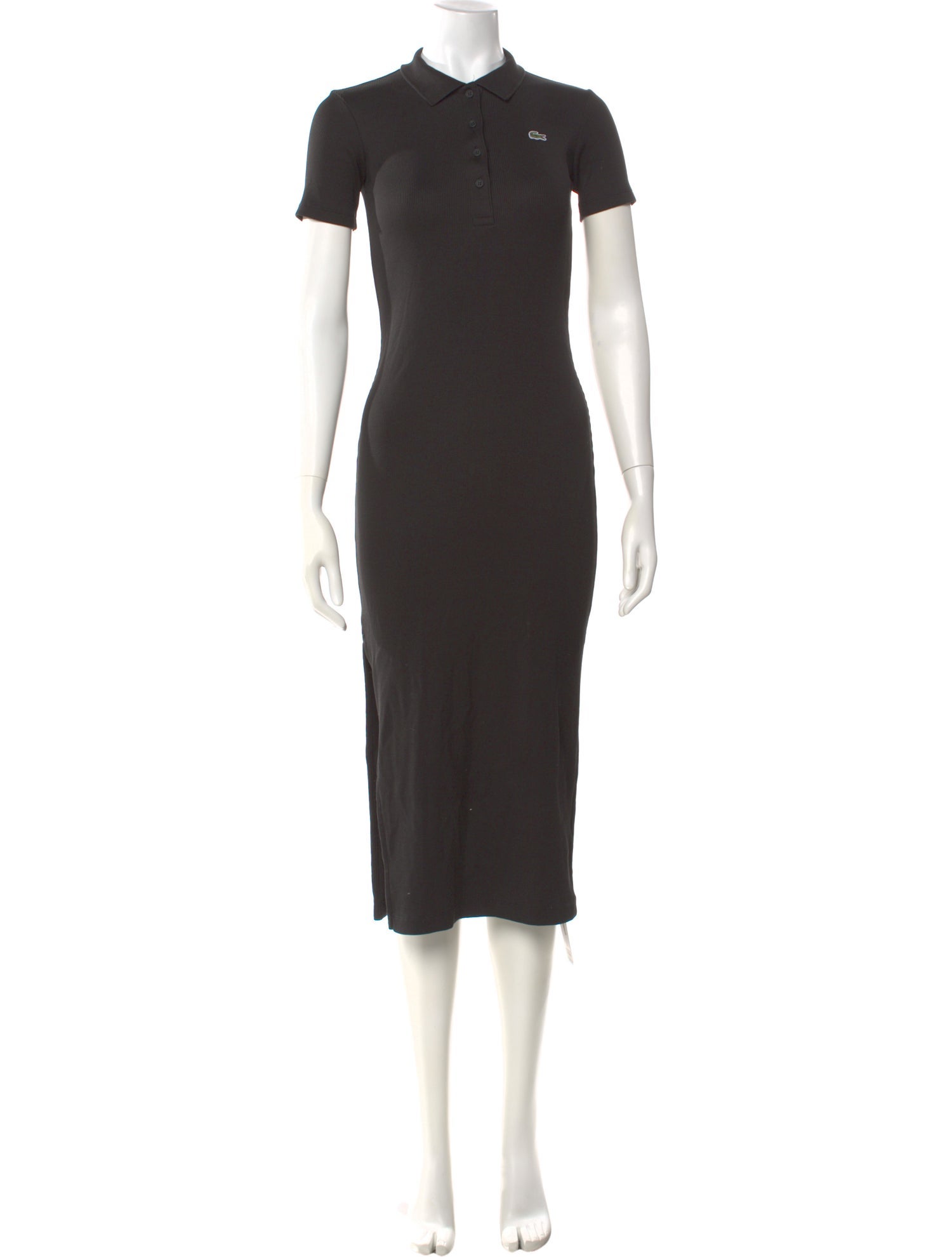 Lacoste Mock Neck Midi Length Dress
