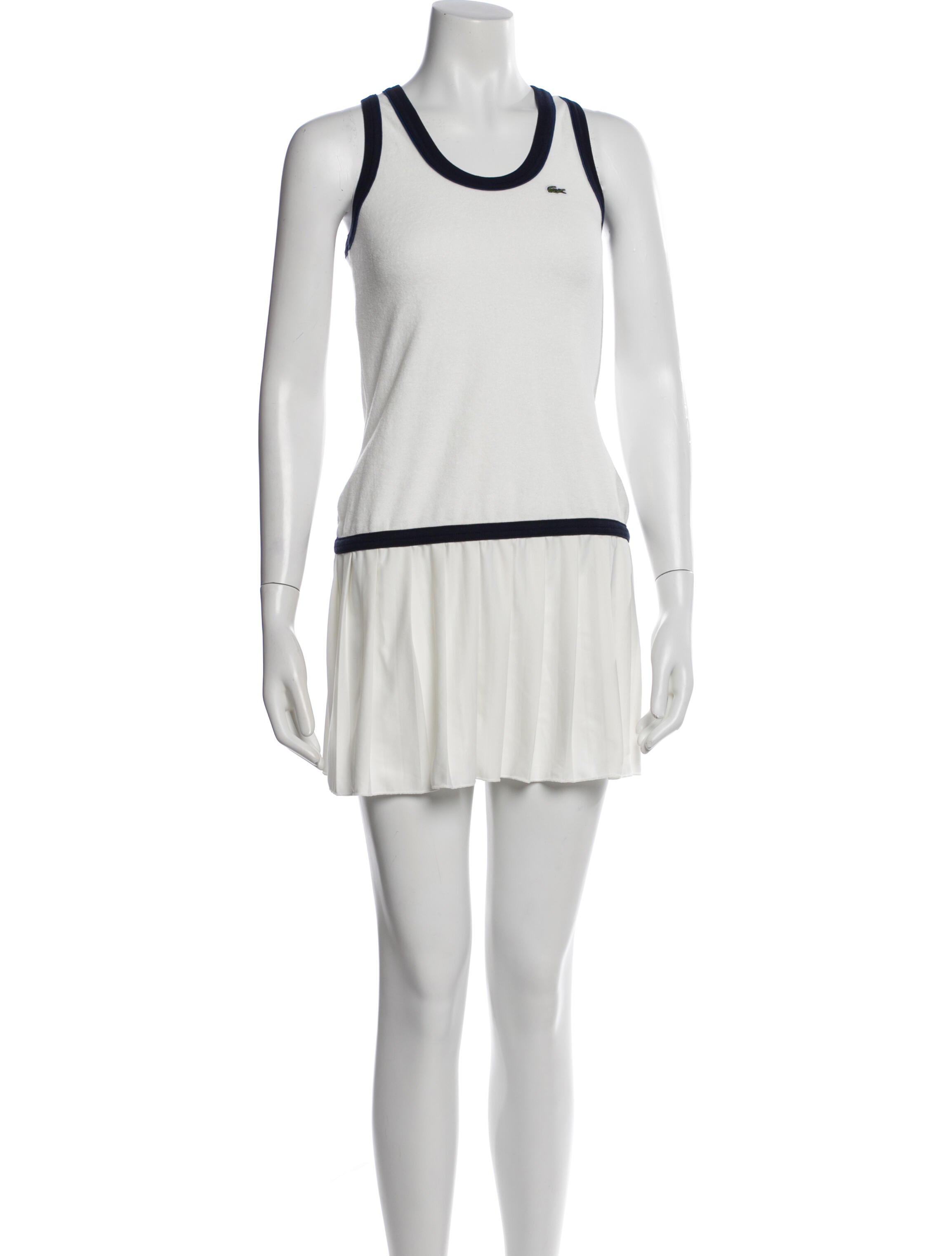 Lacoste Scoop Neck Mini Dress