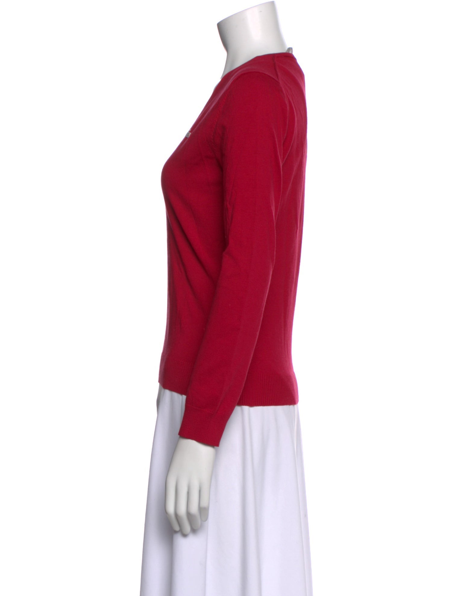 Lacoste Silk V-Neck Sweater