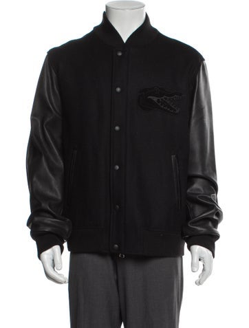 Pre-owned Lacoste Varsity Jacket W/ Tags In Gray