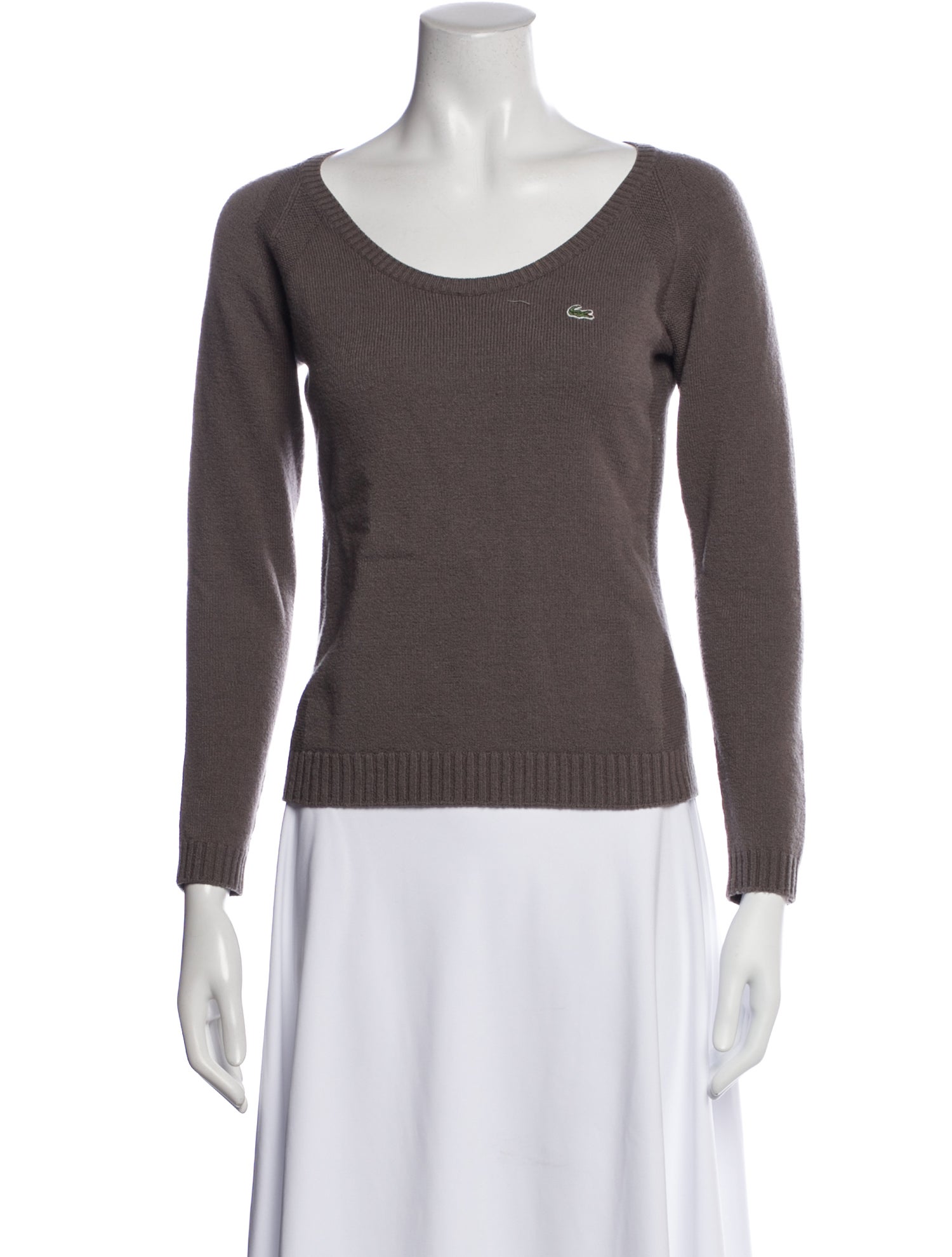 Lacoste Merino Wool Scoop Neck Sweater