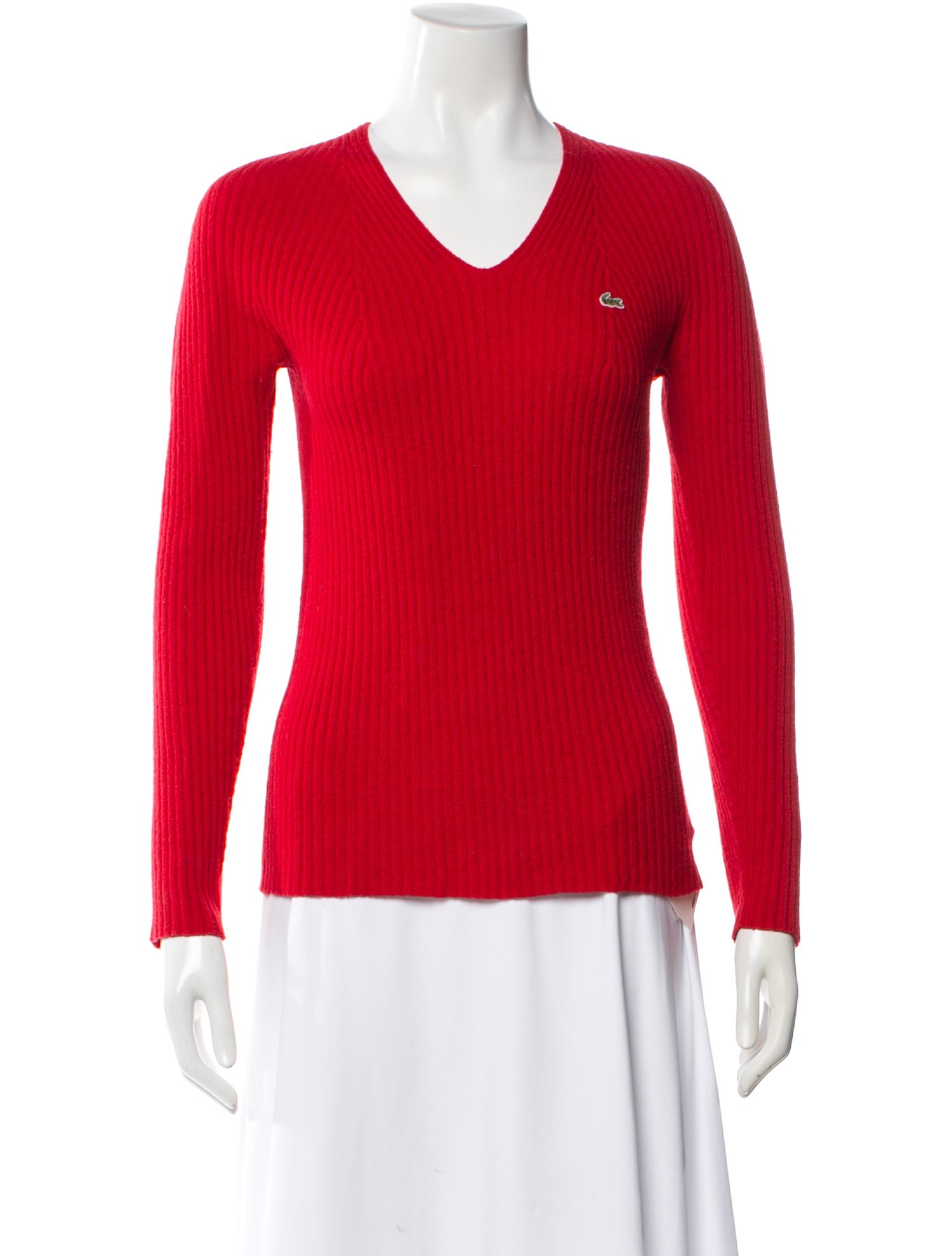 Lacoste Wool V-Neck Sweater
