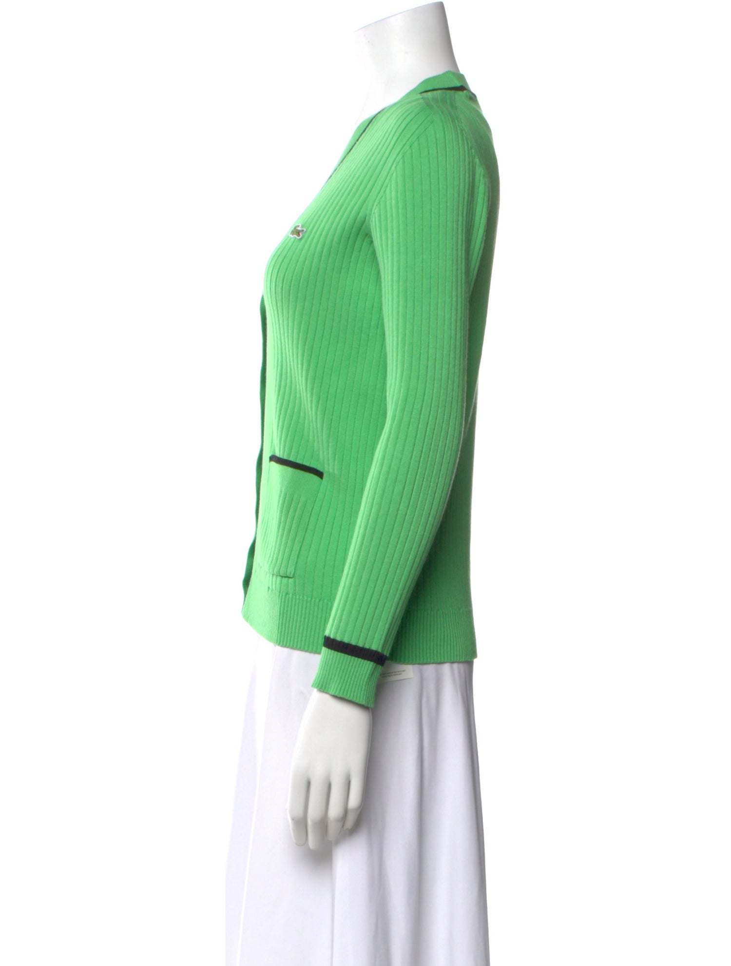 Lacoste Striped V-Neck Sweater