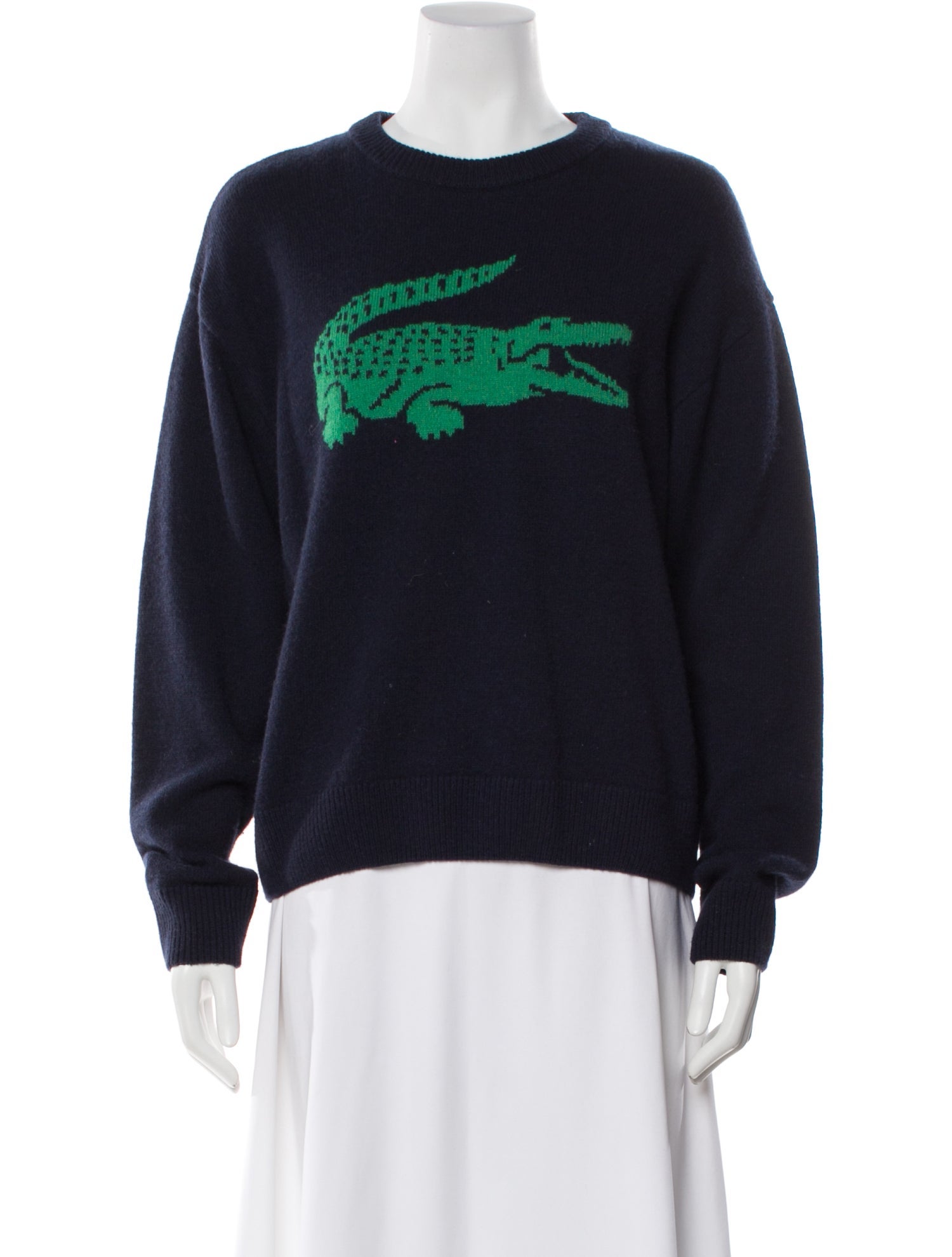 Lacoste Cashmere Graphic Print Sweater