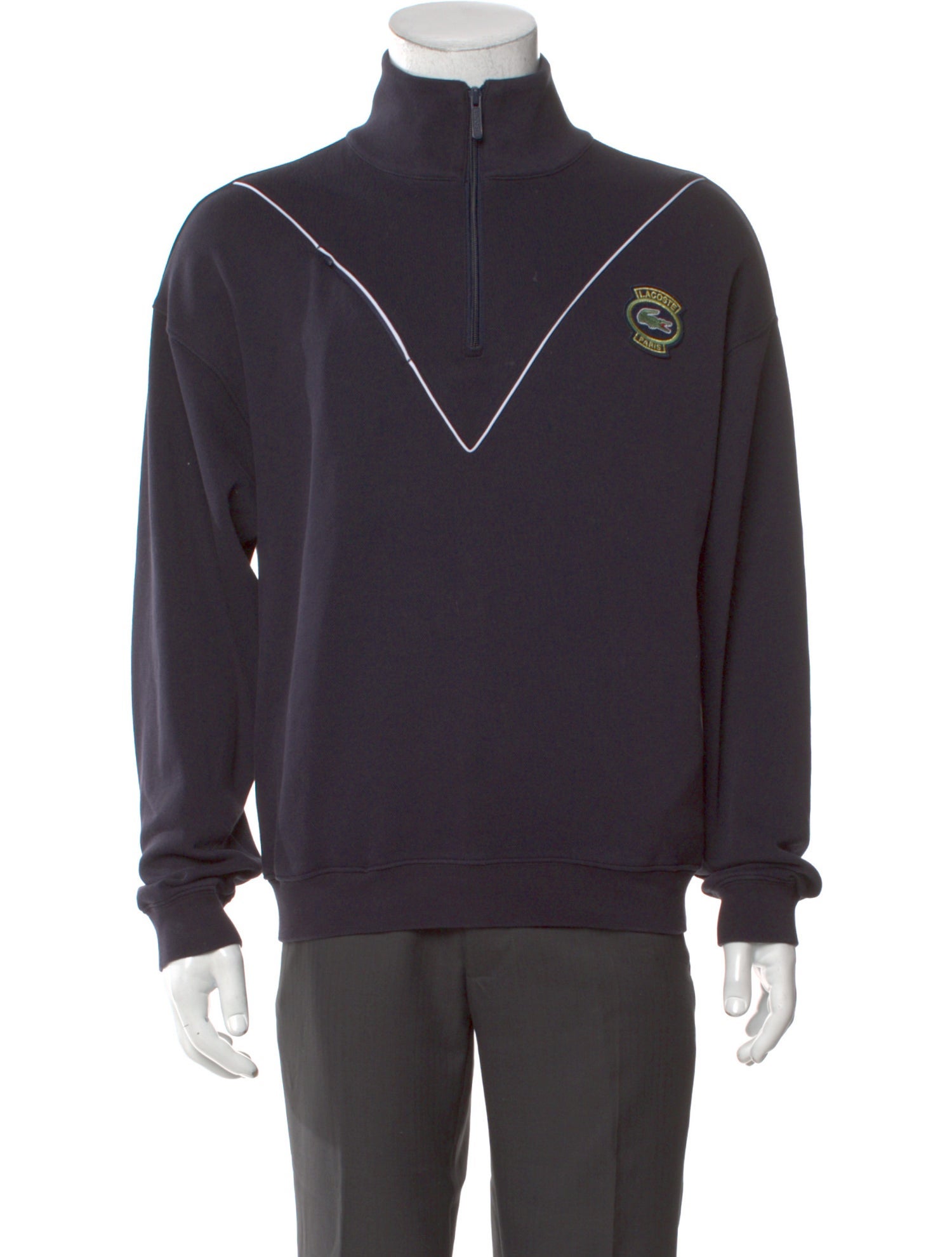 Lacoste Graphic Print Turtleneck Pullover