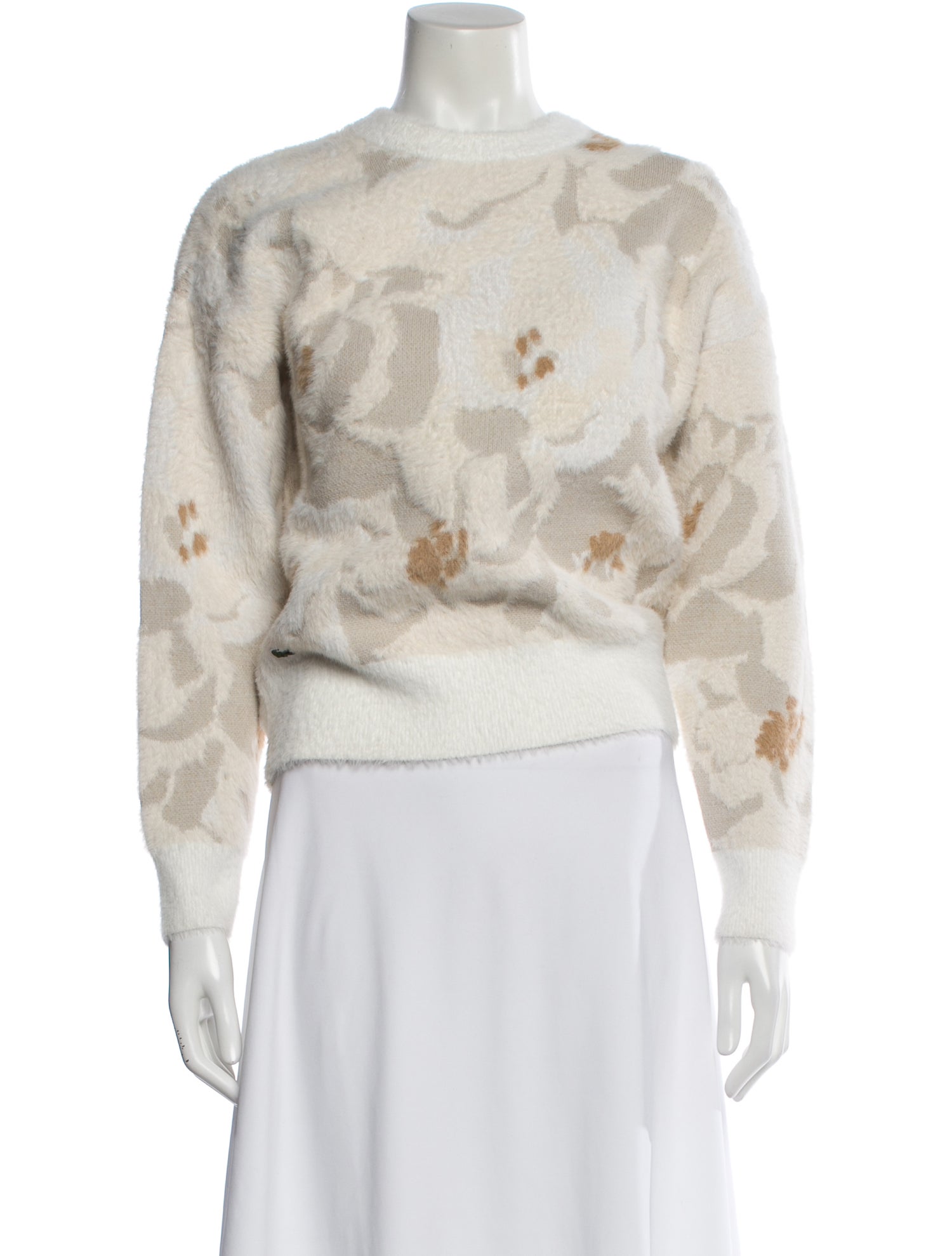 Lacoste Floral Print Crew Neck Sweater