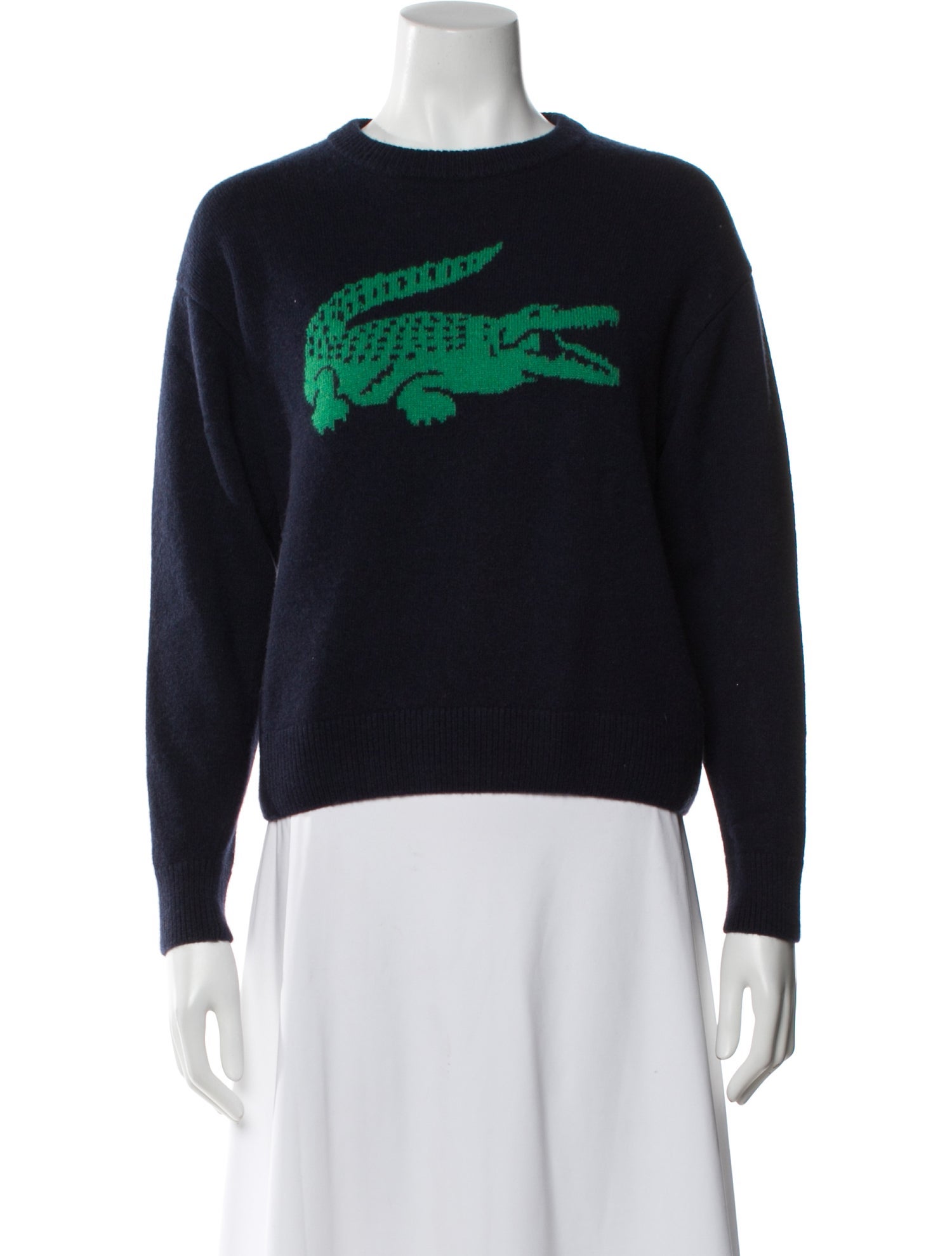 Lacoste Cashmere Graphic Print Sweater