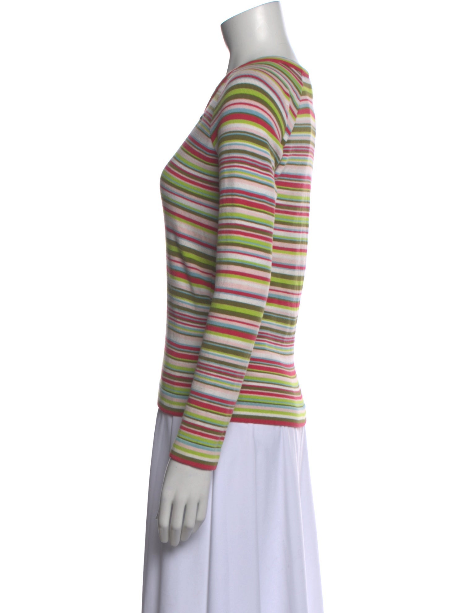 Lacoste Striped V-Neck Sweater