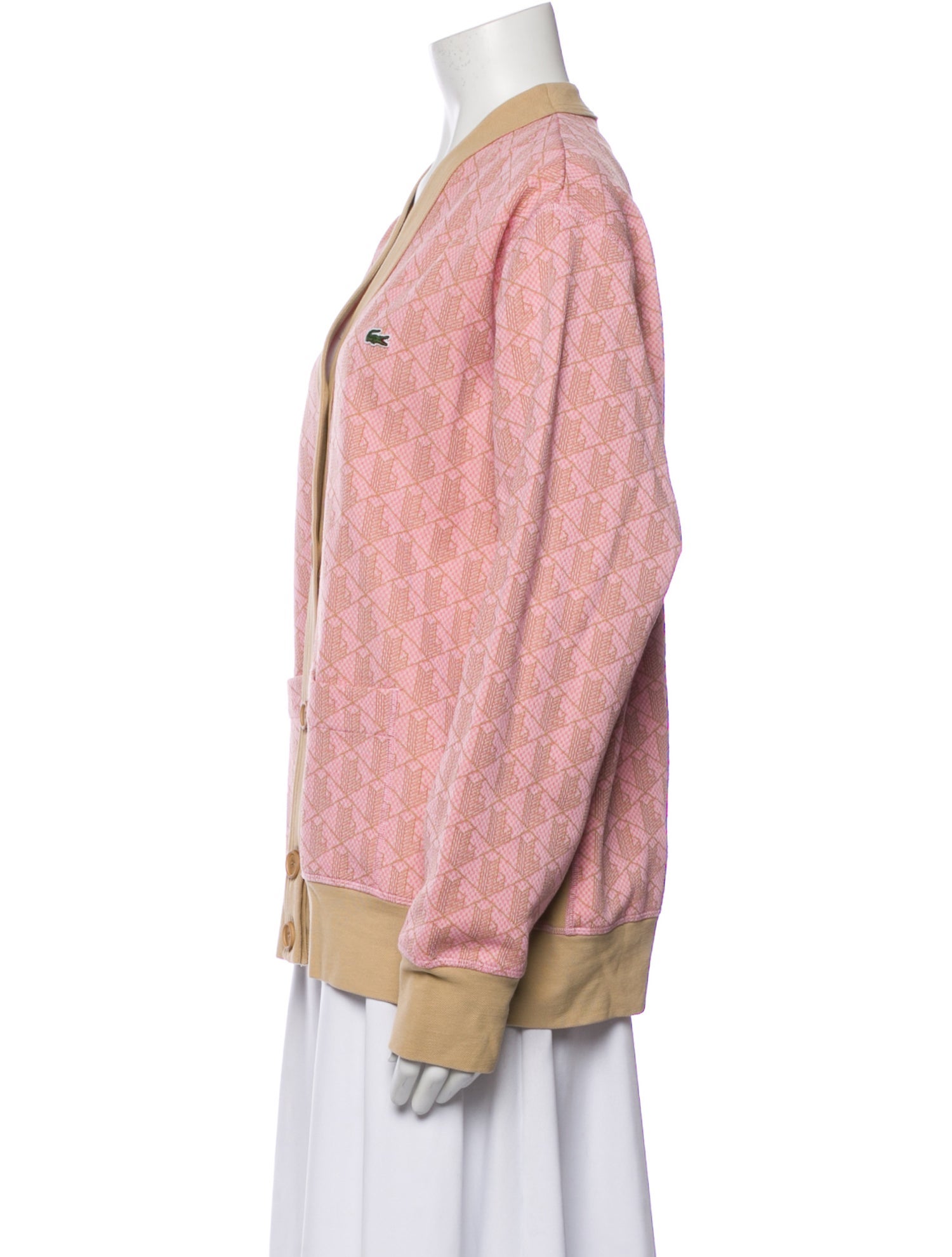 Lacoste Printed V-Neck Sweater