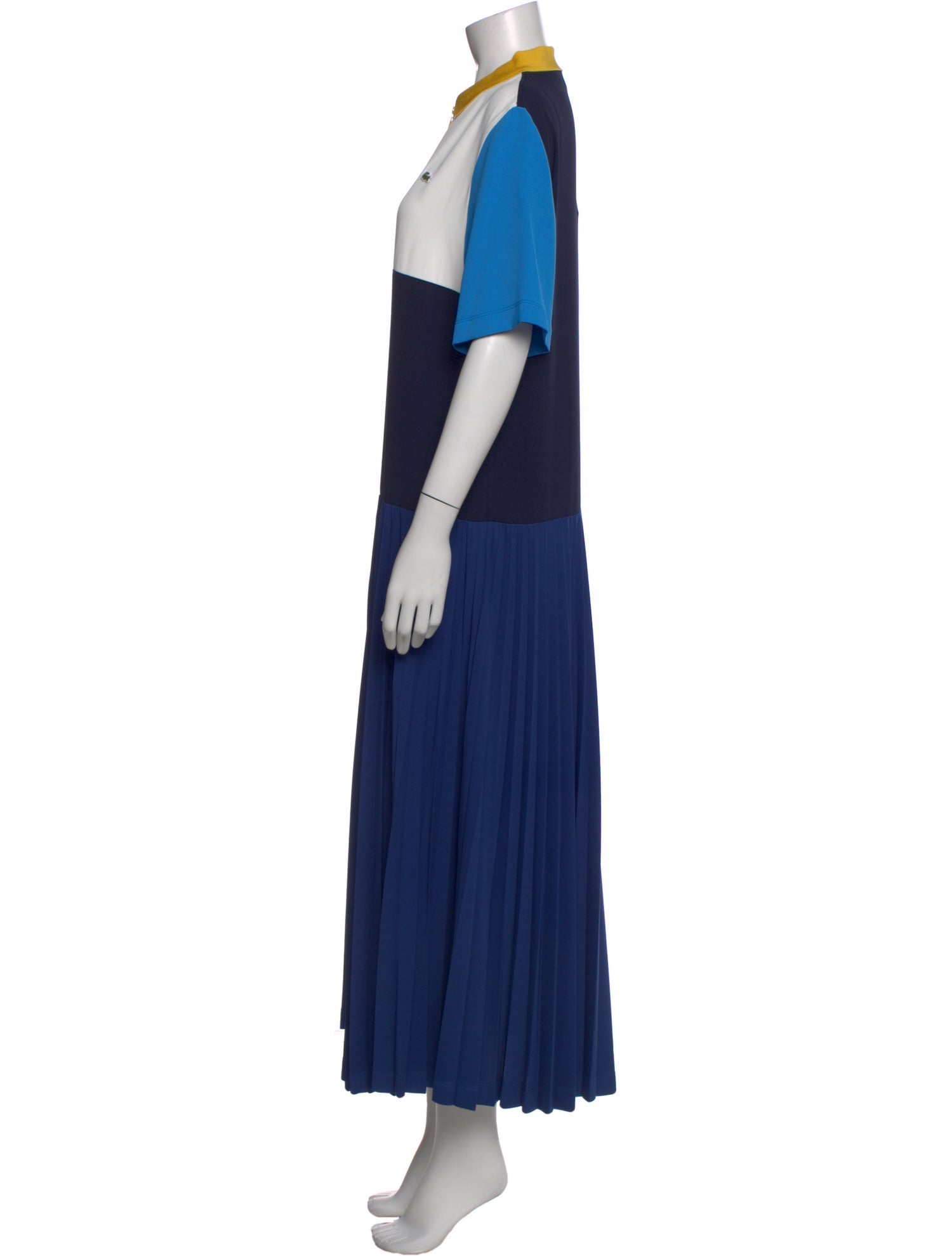 lacoste maxi dress Lacoste Runway Crocodile Print Belted Maxi Dress Navy