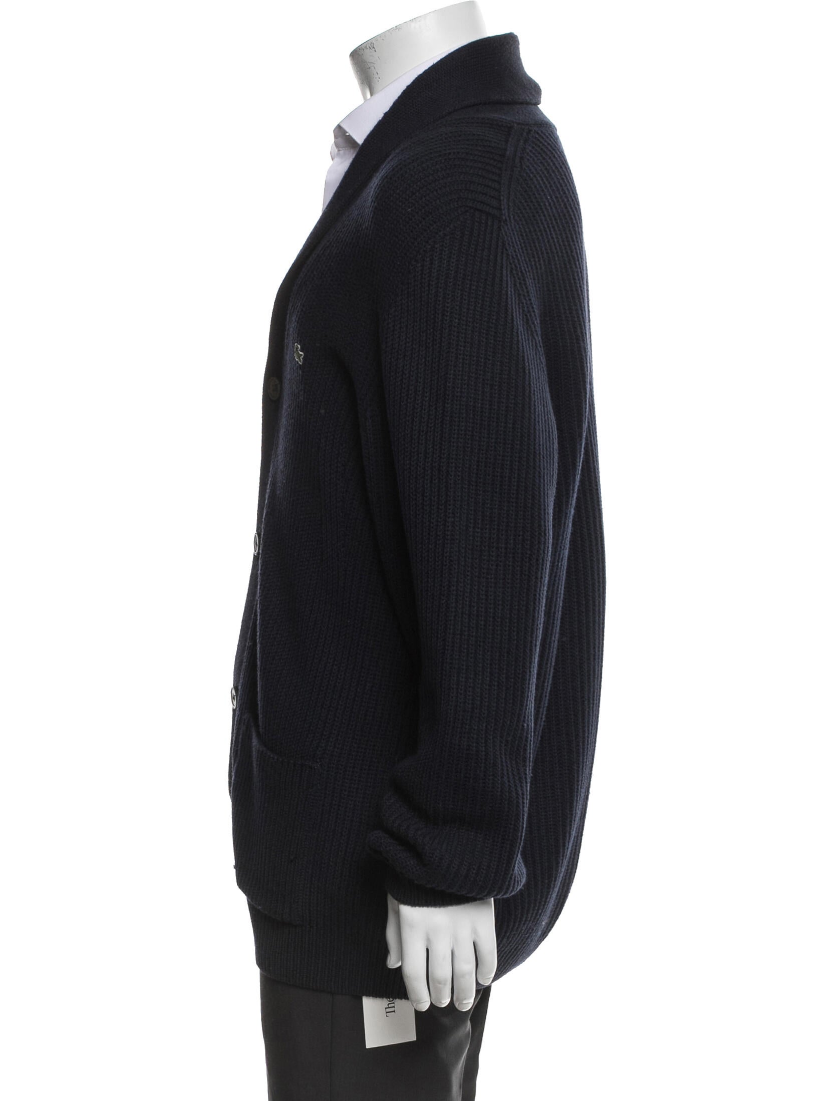 Lacoste Wool Open Front Cardigan