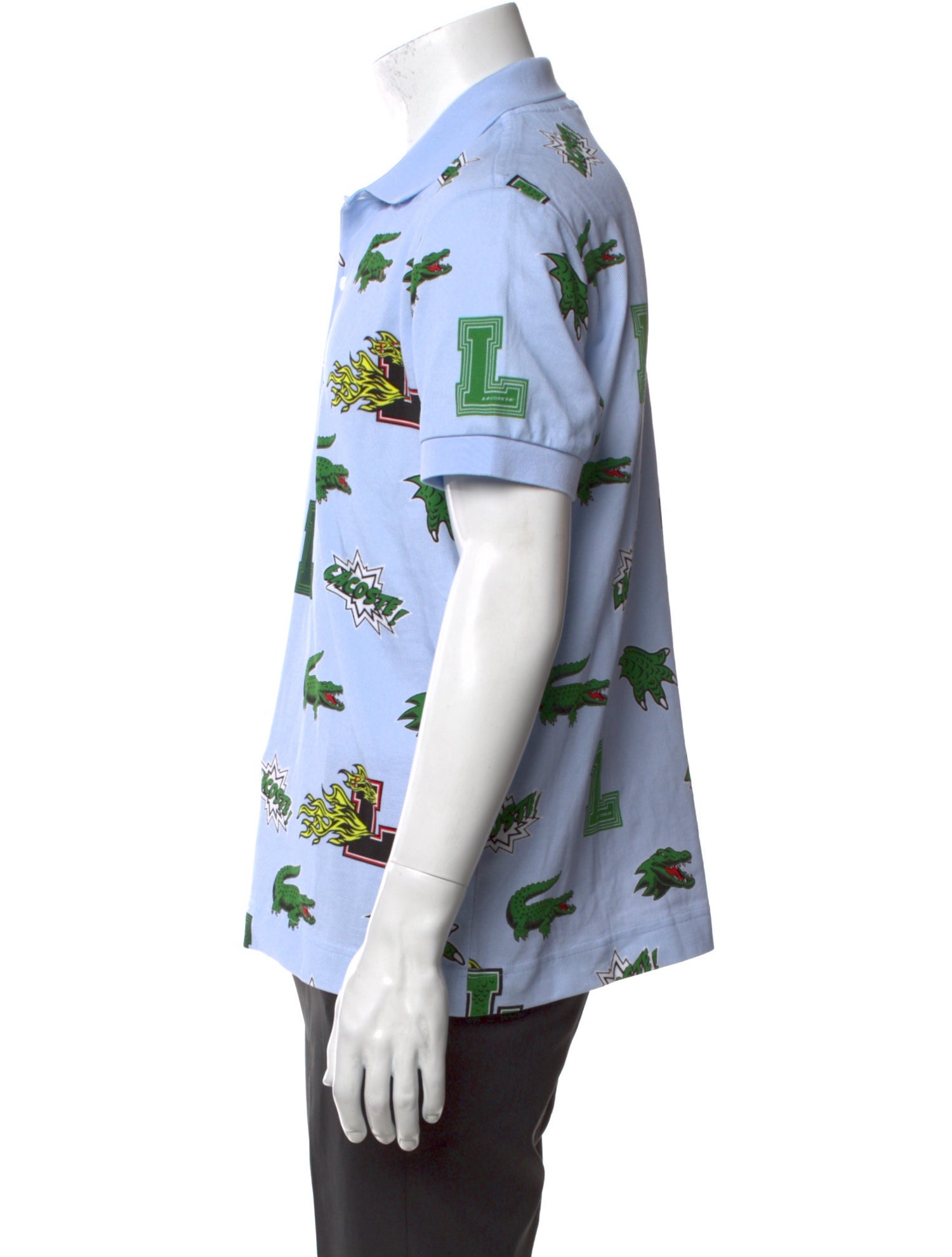 Lacoste Graphic Print Collar Polo Shirt