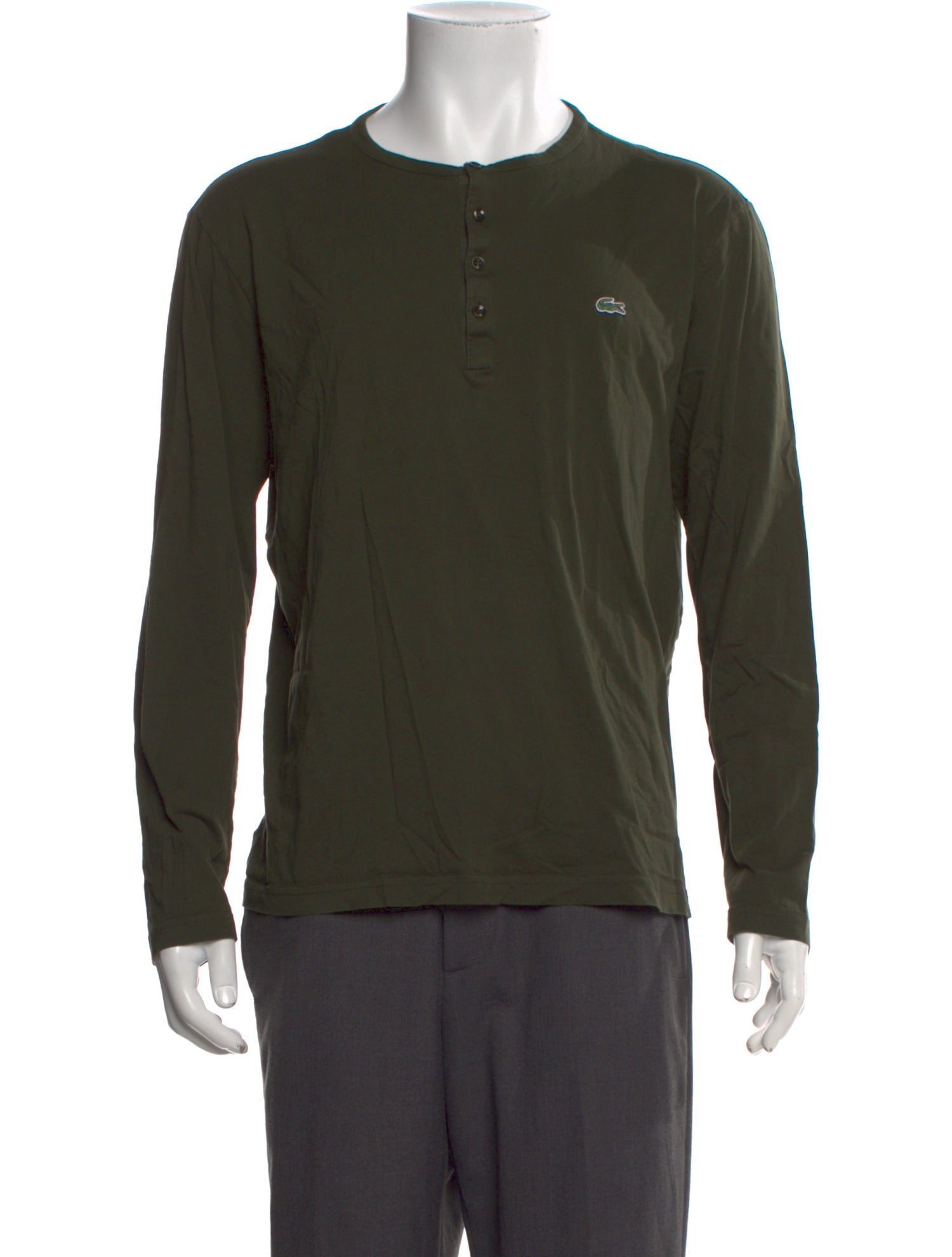 Lacoste Crew Neck Long Sleeve Henley