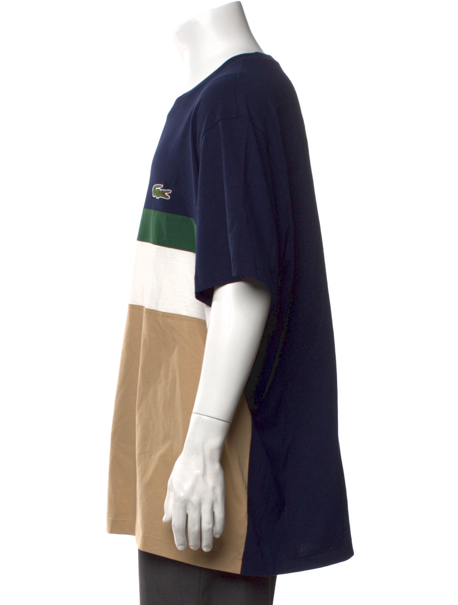 Lacoste Colorblock Pattern Crew Neck T-Shirt w/ Tags