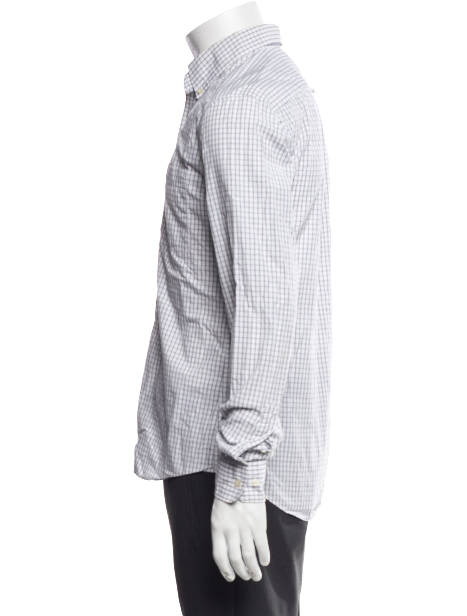 Lacoste Plaid Print Long Sleeve Dress Shirt