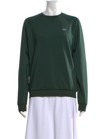 Pre-owned Lacoste Crew Neck Long Sleeve Sweatshirt In Green