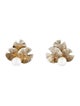 Links of London Pearl Lily Pad Stud Earrings