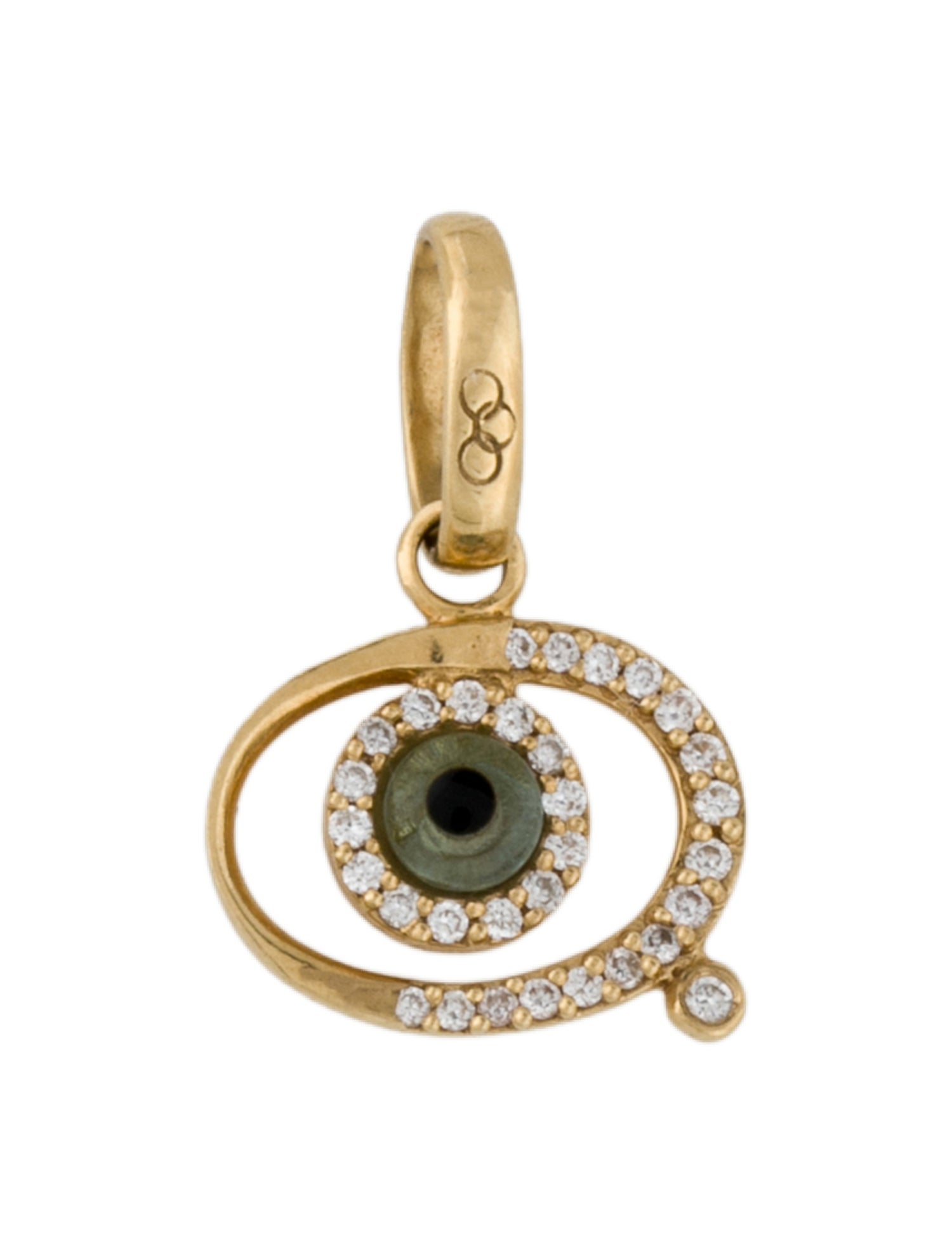 Links of London 18K Diamond & Glass Evil Eye Charm