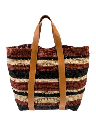 La DoubleJ Raffia Handle Bag
