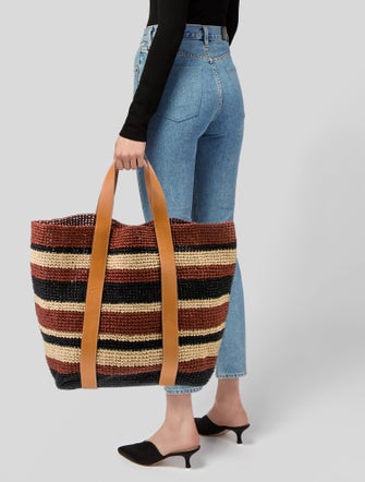 La DoubleJ Raffia Handle Bag