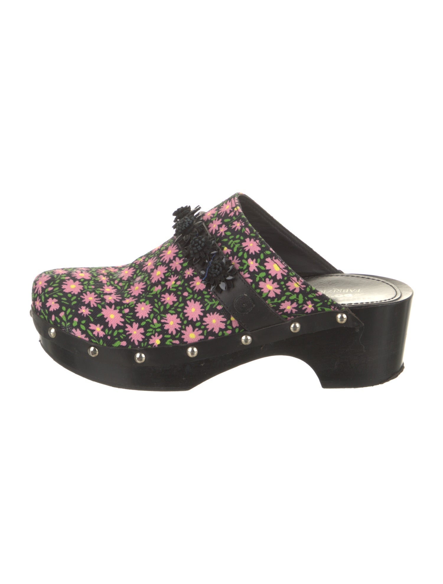 La DoubleJ Canvas Floral Print Mules