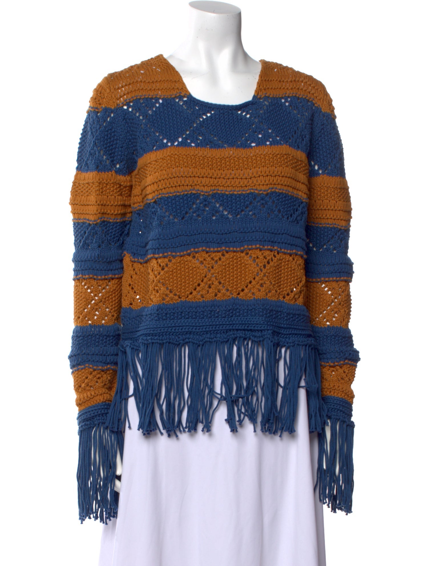 La DoubleJ Striped Square Neckline Sweater w/ Tags