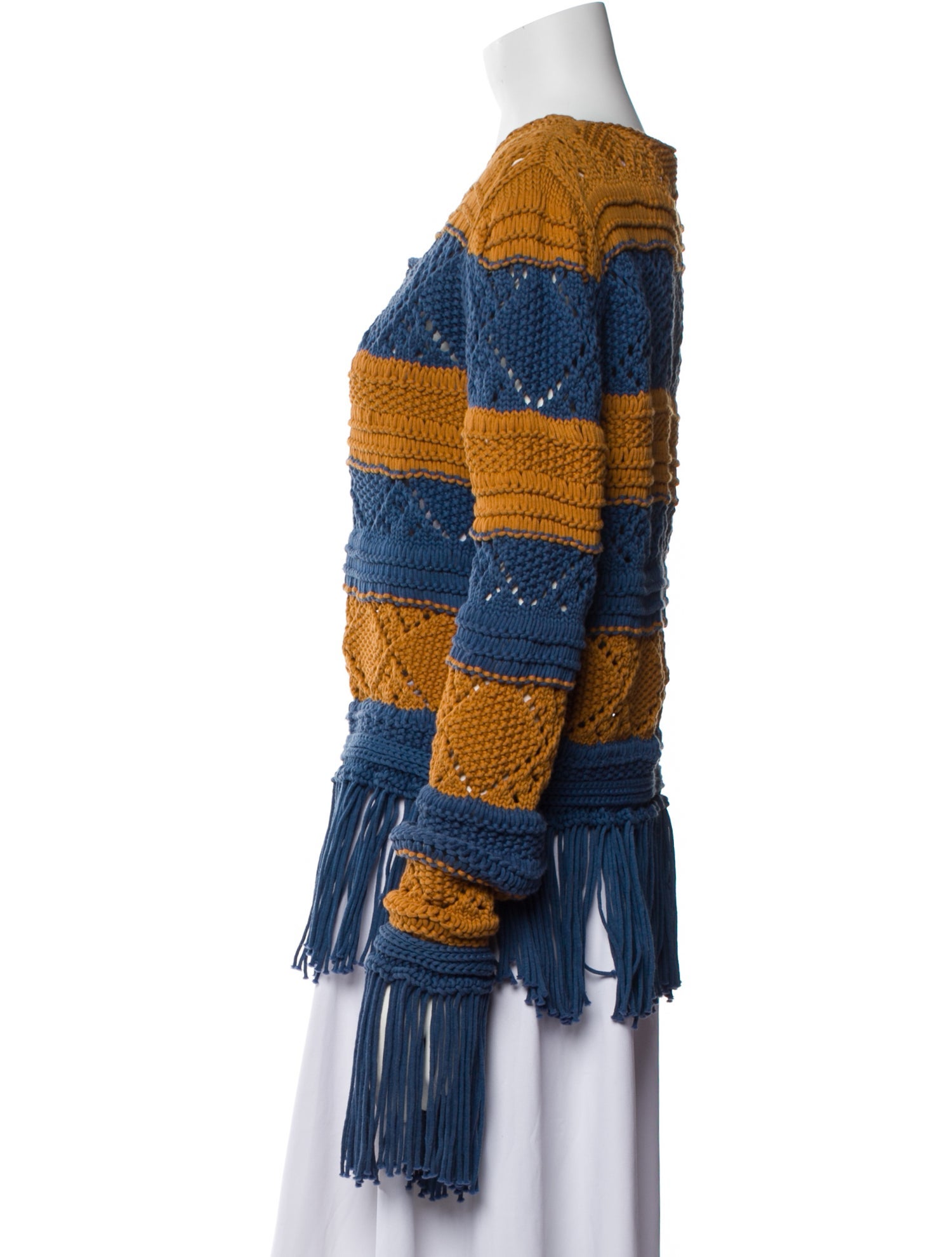 La DoubleJ Striped Square Neckline Sweater w/ Tags