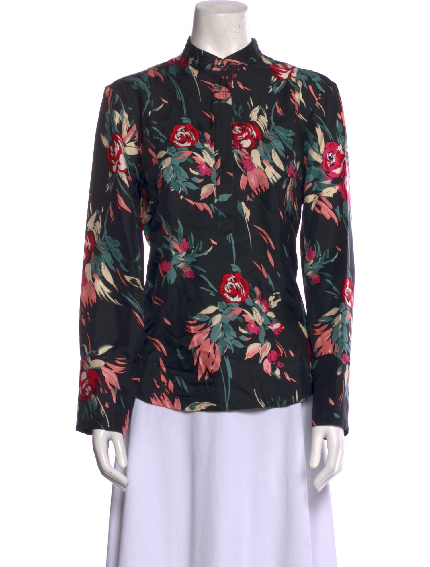 La DoubleJ Silk Floral Print Button-Up Top w/ Tags