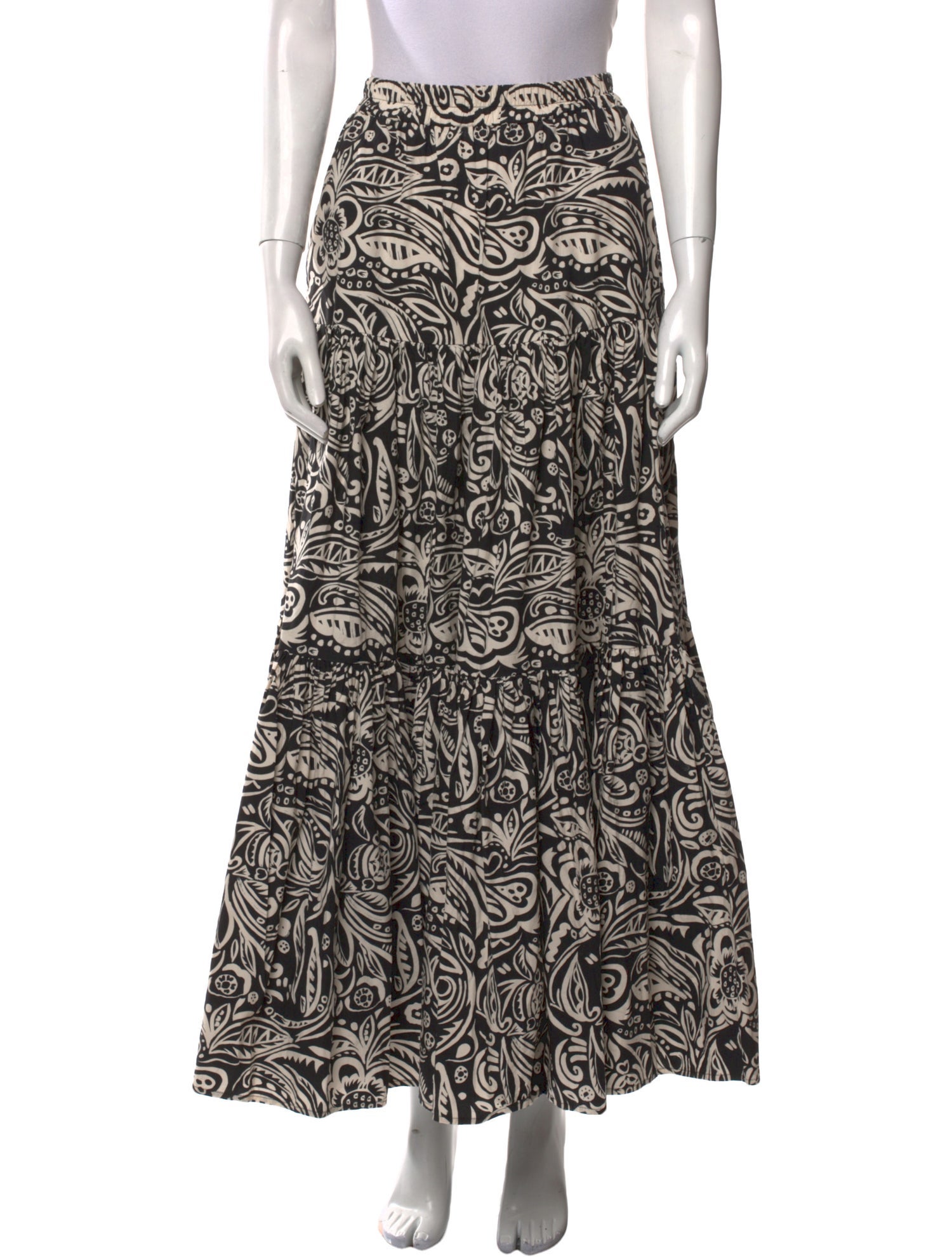 La DoubleJ Printed Midi Length Skirt