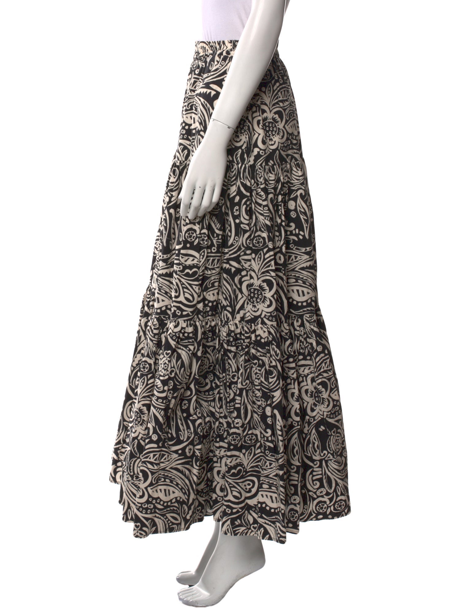 La DoubleJ Printed Midi Length Skirt