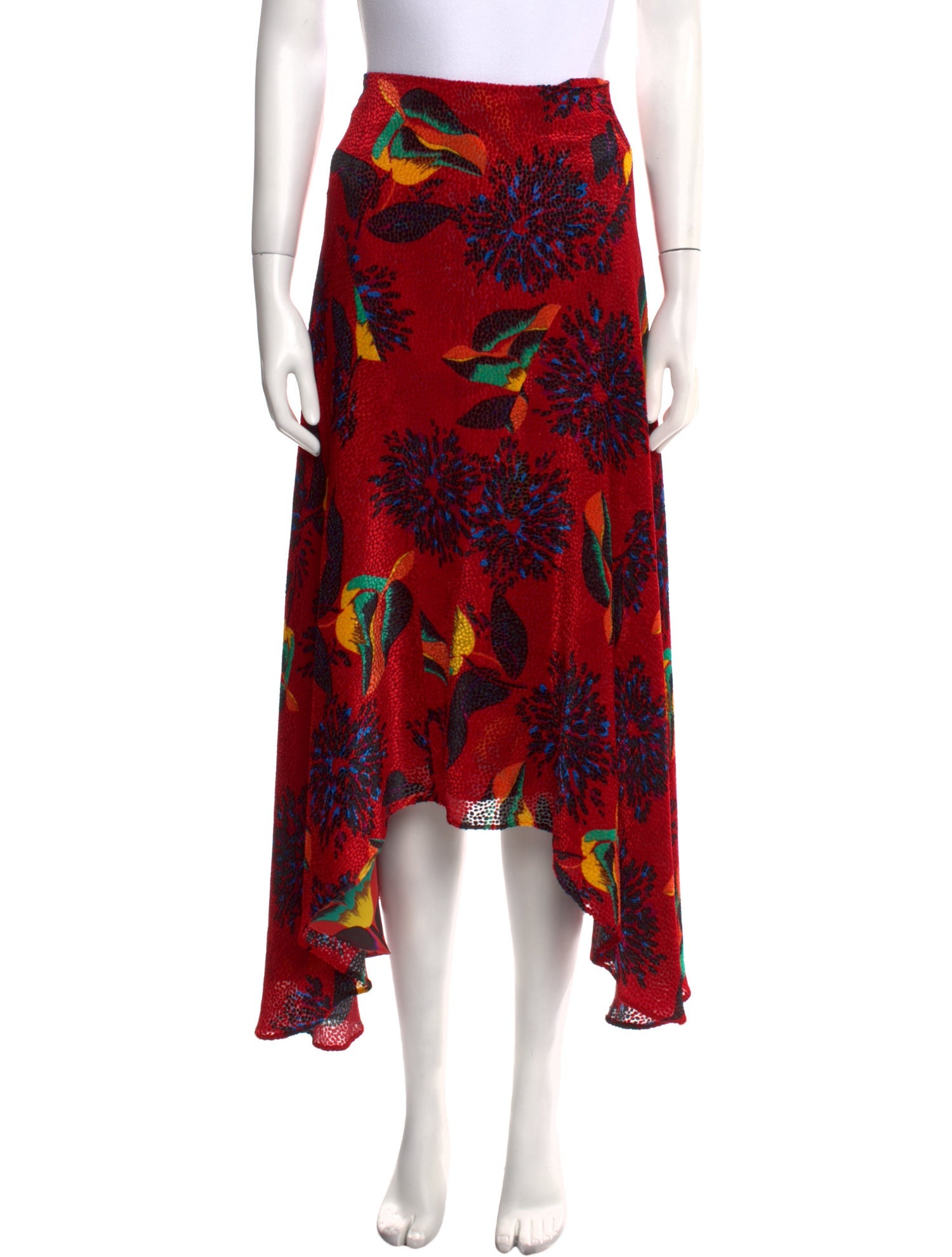 La DoubleJ Floral Print Midi Length Skirt