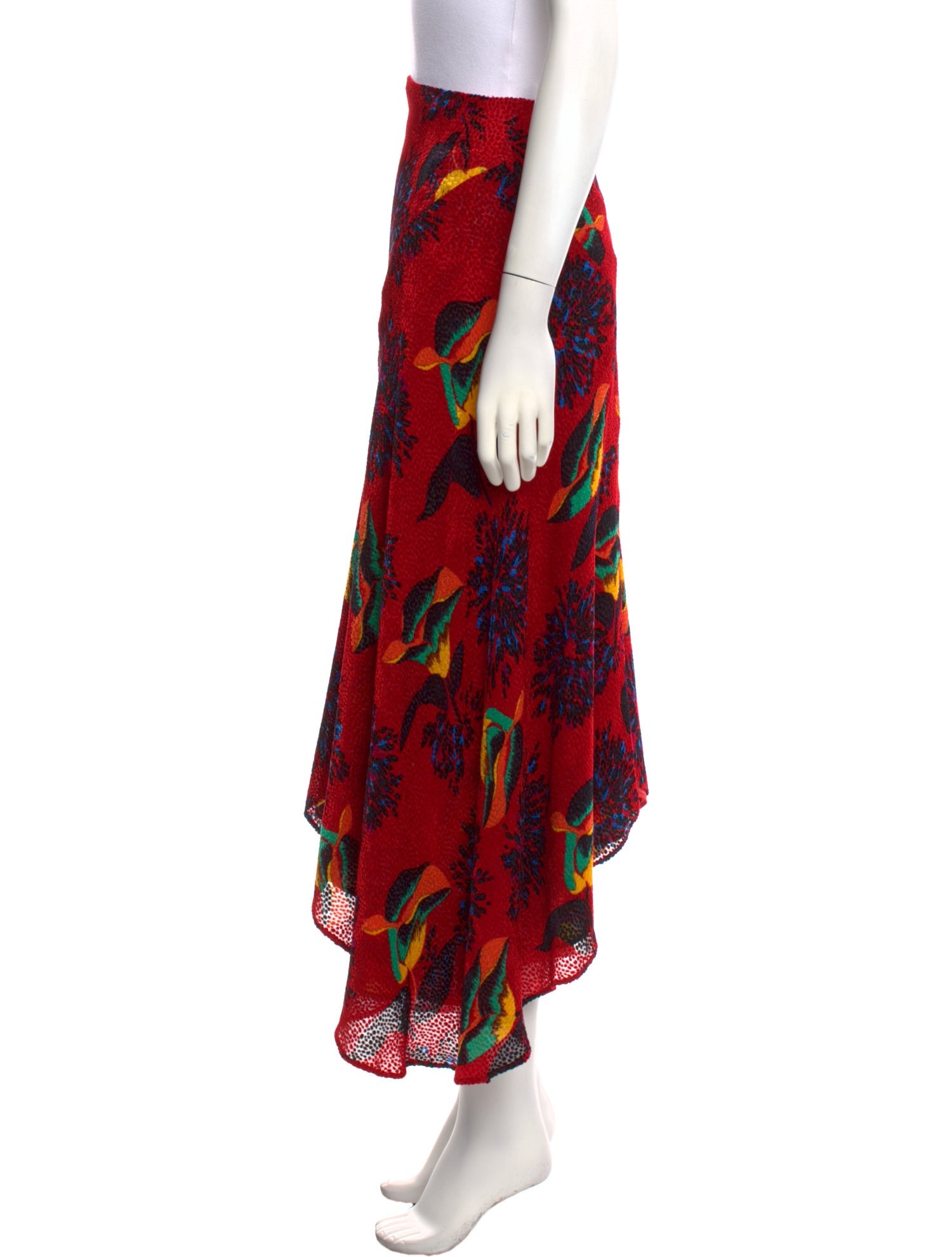 La DoubleJ Floral Print Midi Length Skirt