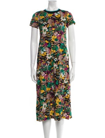 La DoubleJ Dresses Floral Print Midi Length Dress XS
