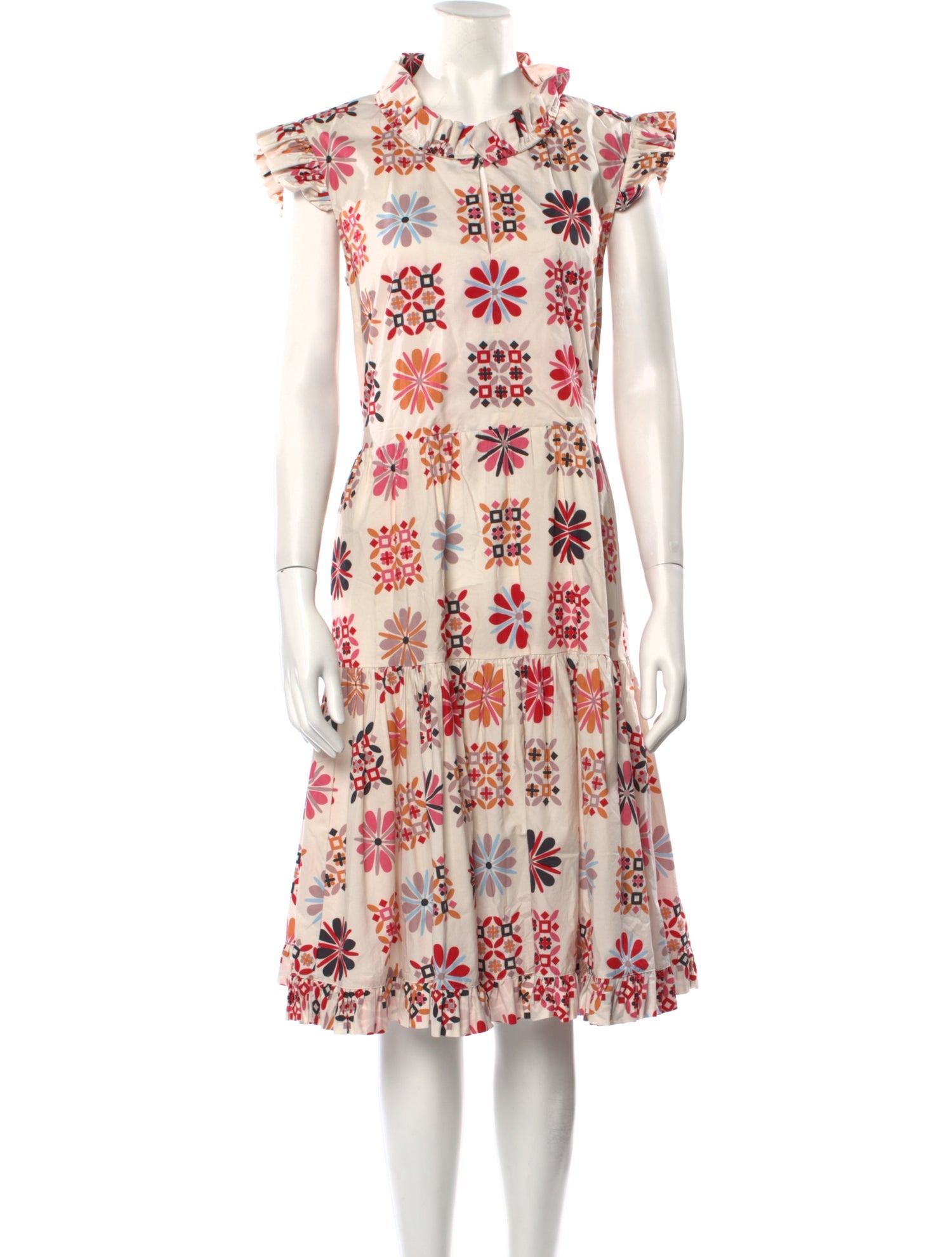 La DoubleJ Floral Print Midi Length Dress