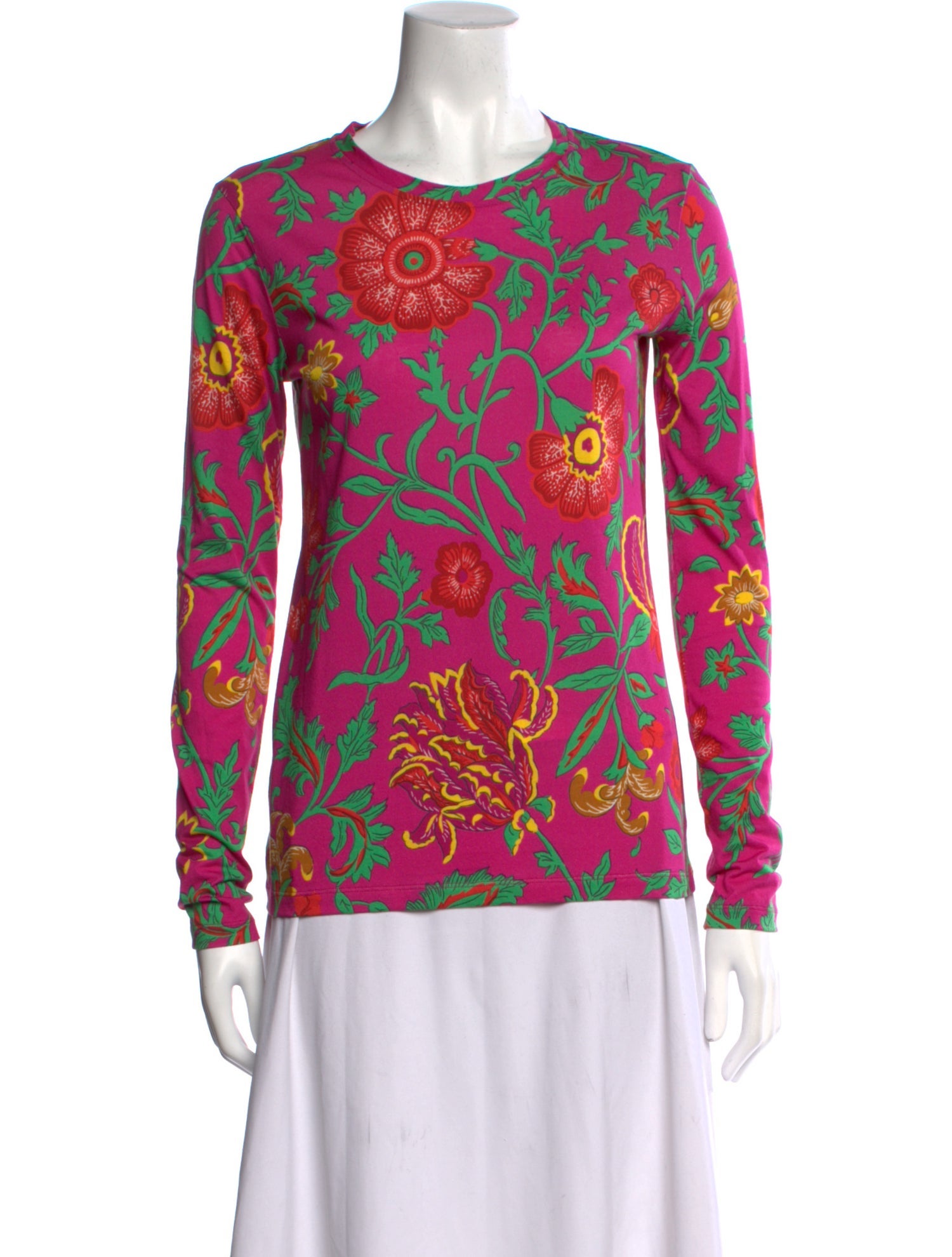 La DoubleJ Floral Print Crew Neck Top