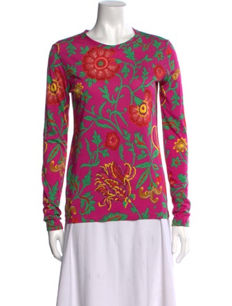 La DoubleJ Floral Print Crew Neck Top
