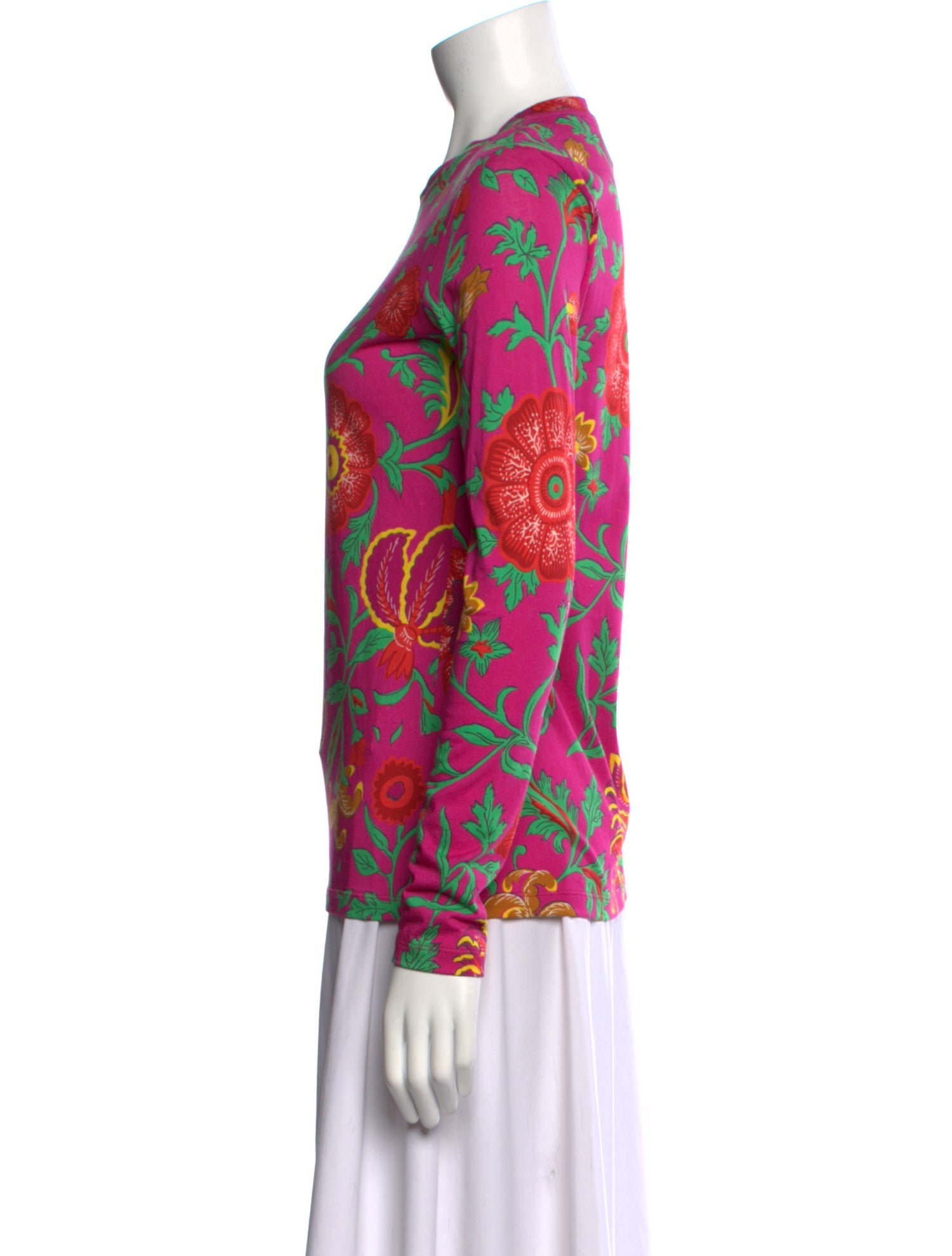 La DoubleJ Floral Print Crew Neck Top