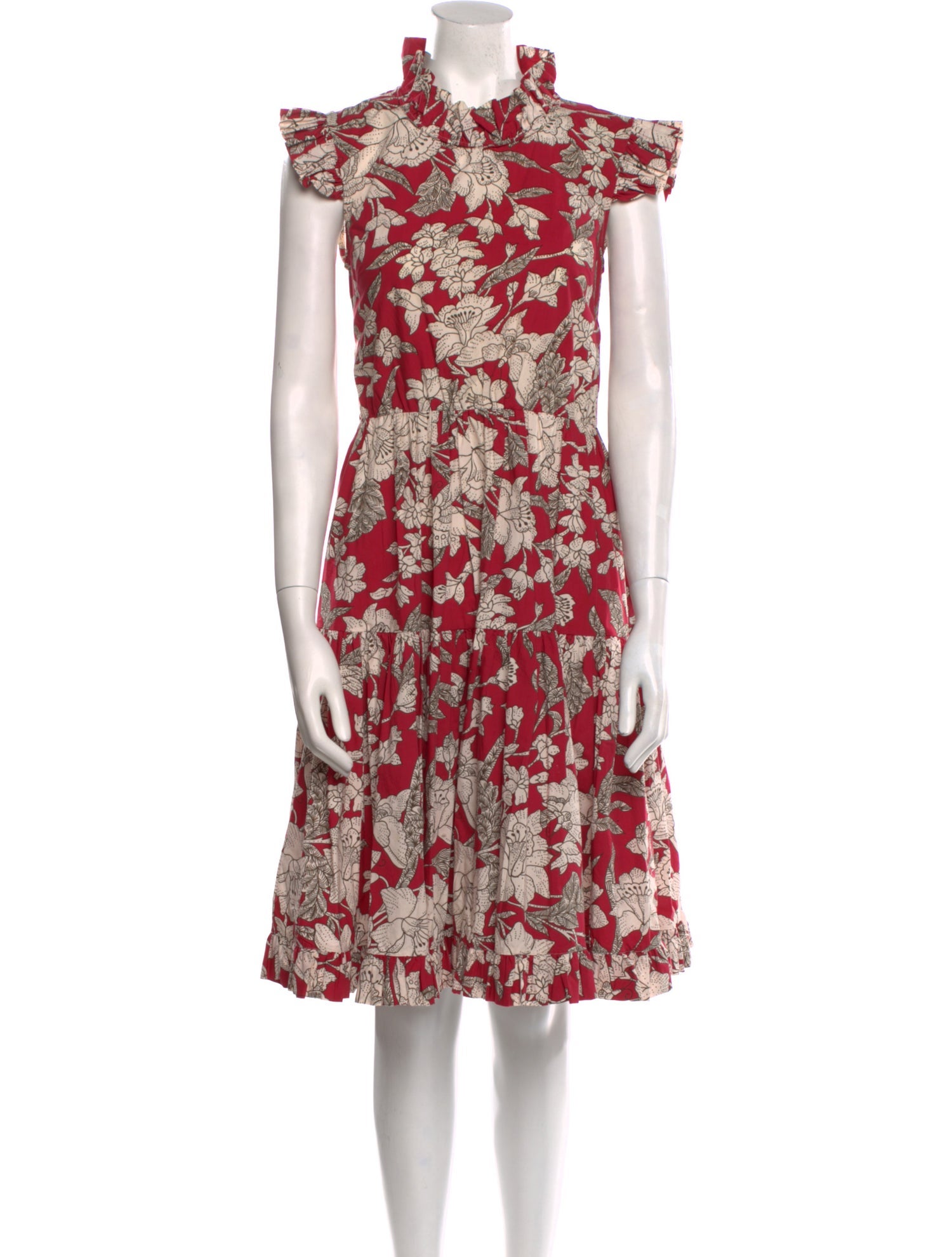 La DoubleJ Floral Print Knee-Length Dress