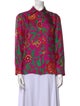 La DoubleJ Silk Floral Print Button-Up Top